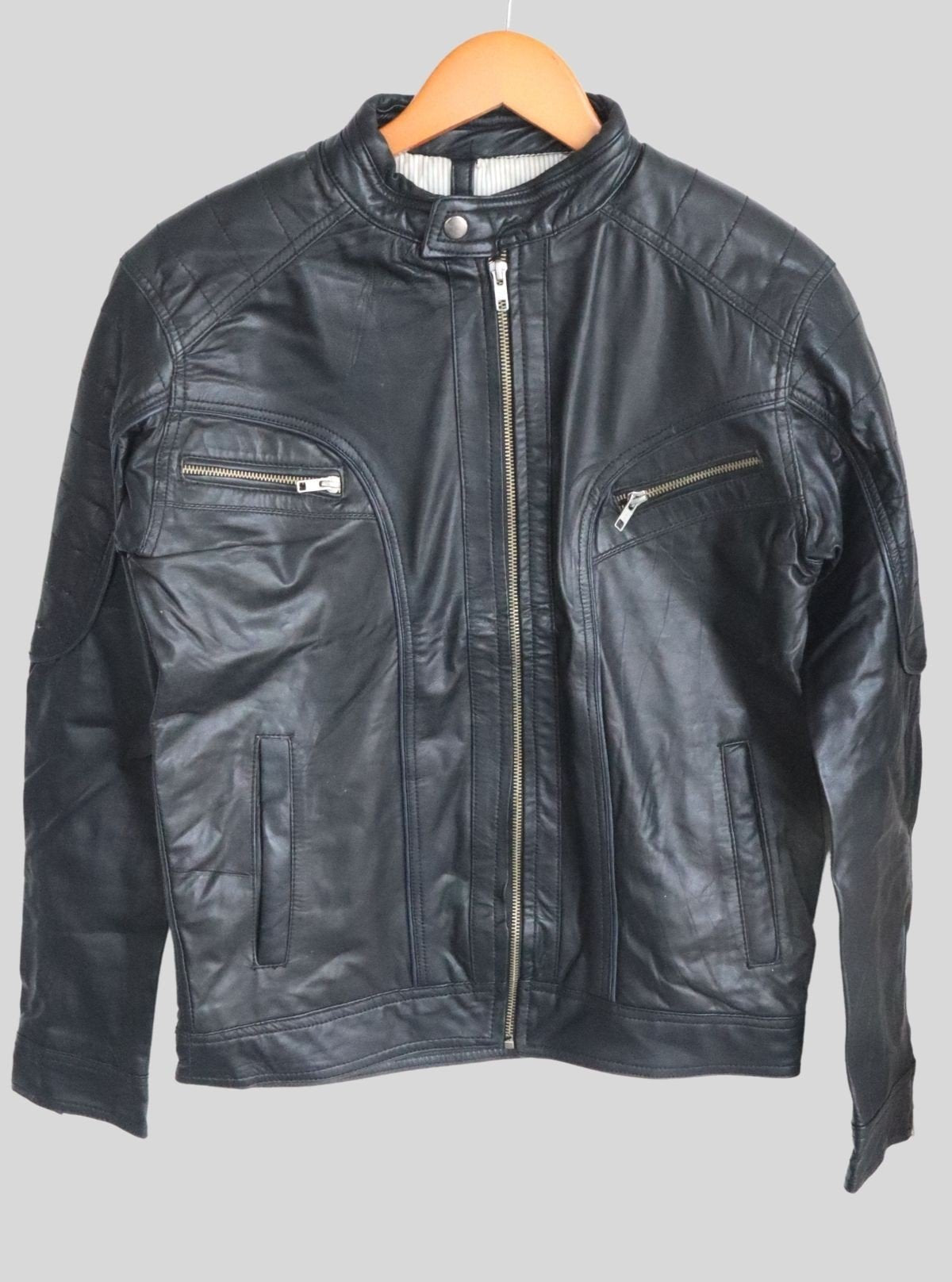 Black Leather Jacket for Men – Classic Biker & Casual Style by Boer and Fitch - Boer and Fitch