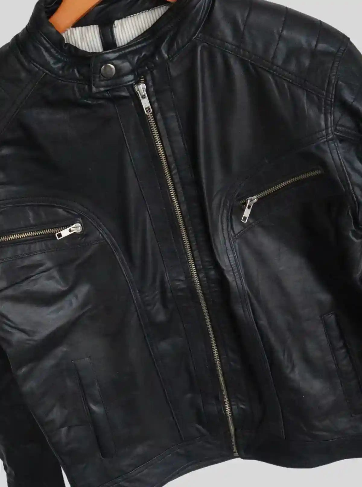 Black Leather Jacket for Men – Classic Biker & Casual Style by Boer and Fitch | Buy Online at  Boer and Fitch