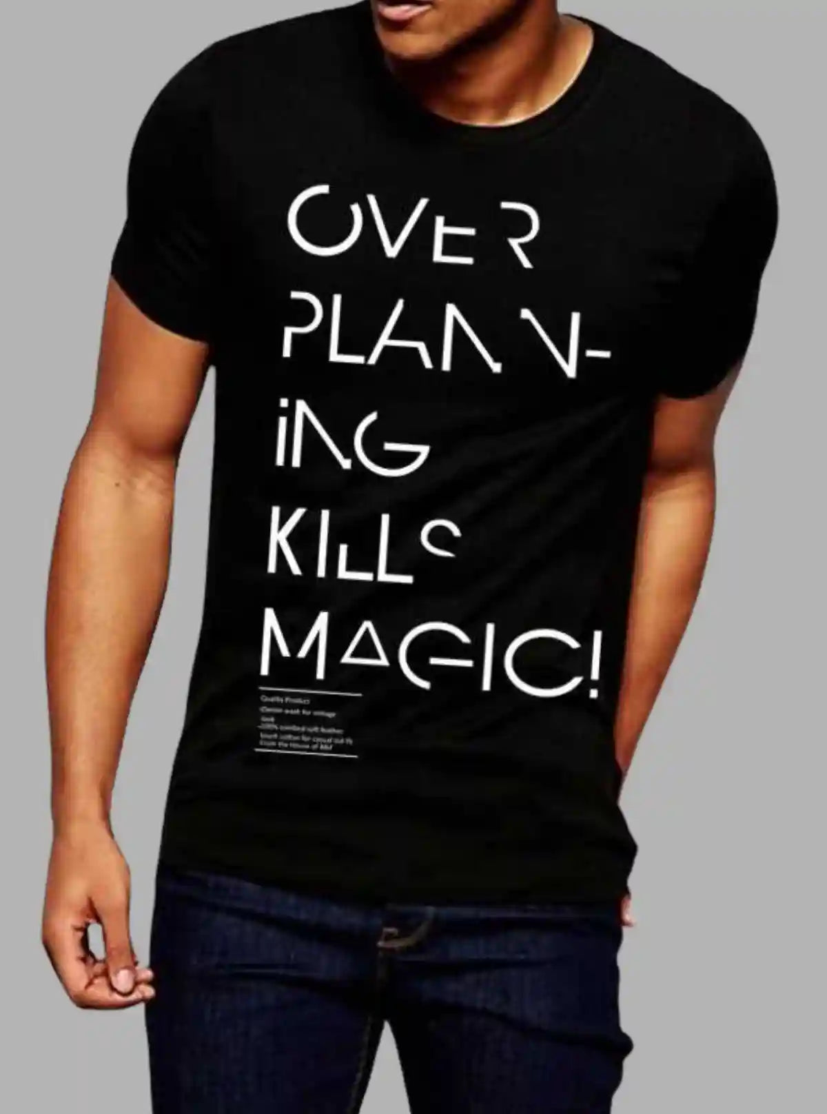 Black Magic Print Round Neck T-Shirt – Boer and Fitch | Buy Online at  Boer and Fitch