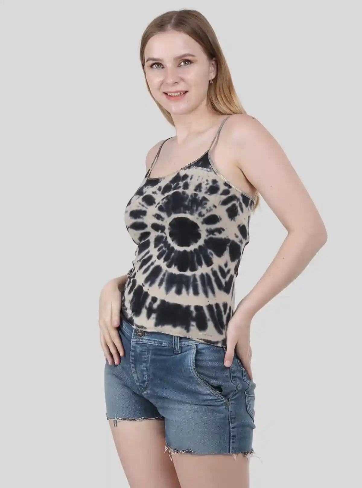 Black Tie and Dye Spaghetti Top for Women from Boer and Fitch | Buy Online at gep32c-qs.myshopify.com