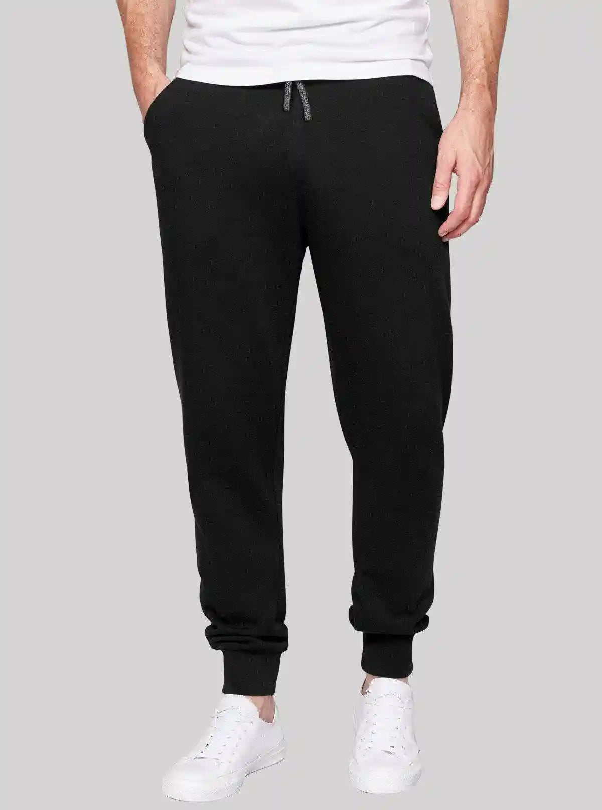 Men's Black Cotton Elastane Jogger Pant – Stretch Fit Comfort | Buy Online at  Boer and Fitch