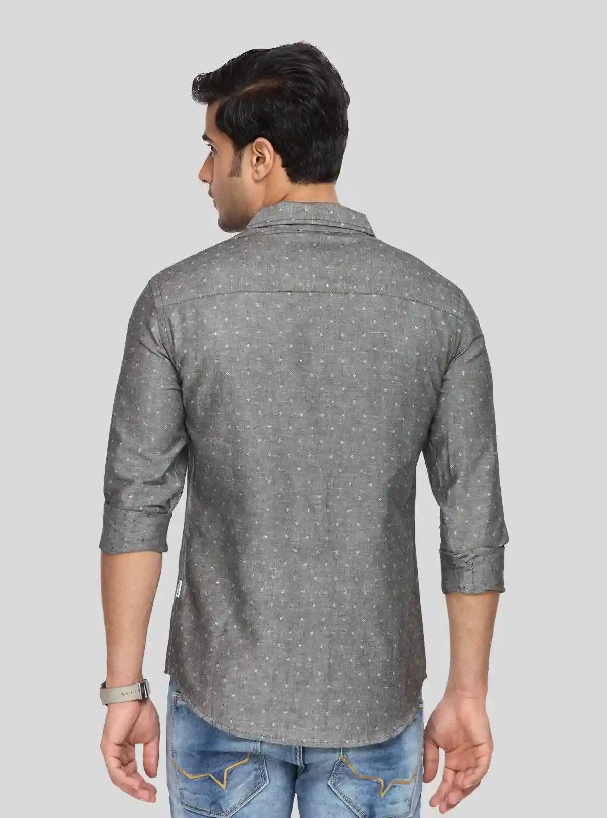 Men’s Black Fine Printed Full Sleeve Shirt – Premium Casual Style by Boer & Fitch | Buy Online at  Boer and Fitch