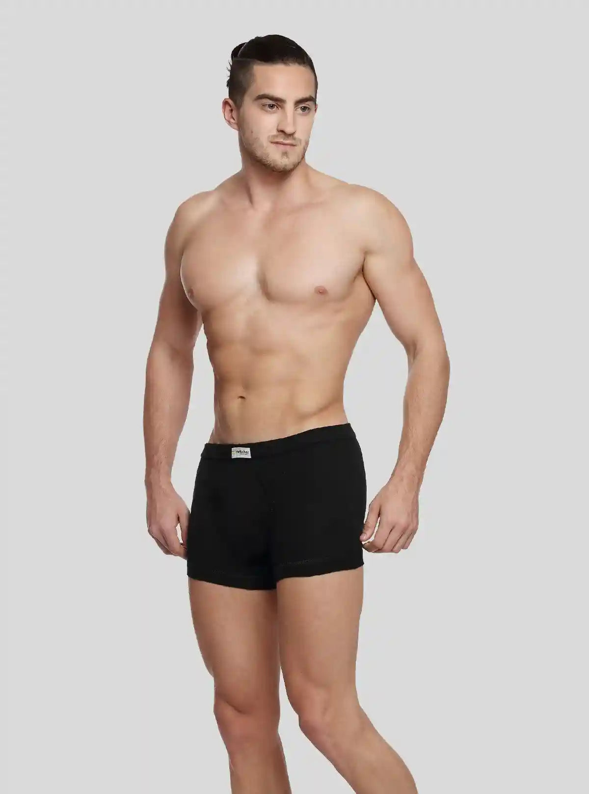 Men’s Black Inner Banded Trunk – Premium Cotton Support & Sleek Style | Buy Online at  Boer and Fitch