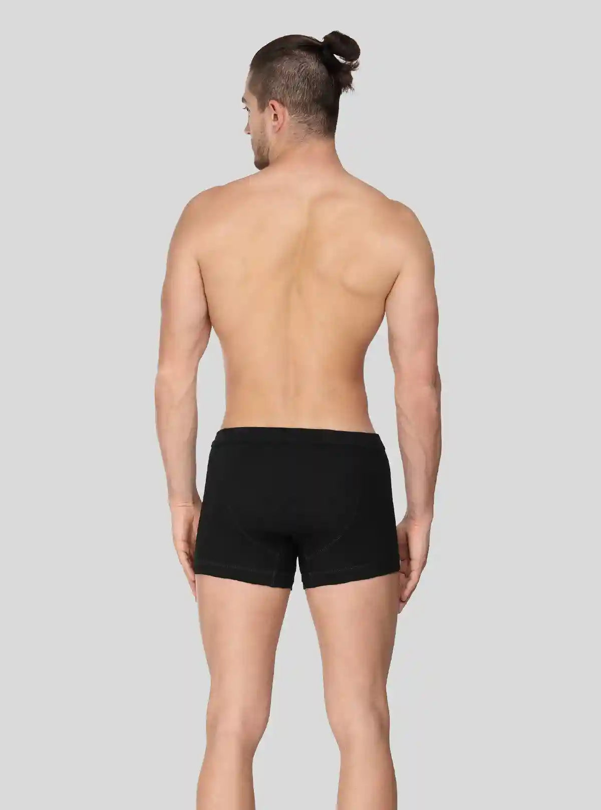 Men’s Black Inner Banded Trunk – Premium Cotton Support & Sleek Style | Buy Online at  Boer and Fitch