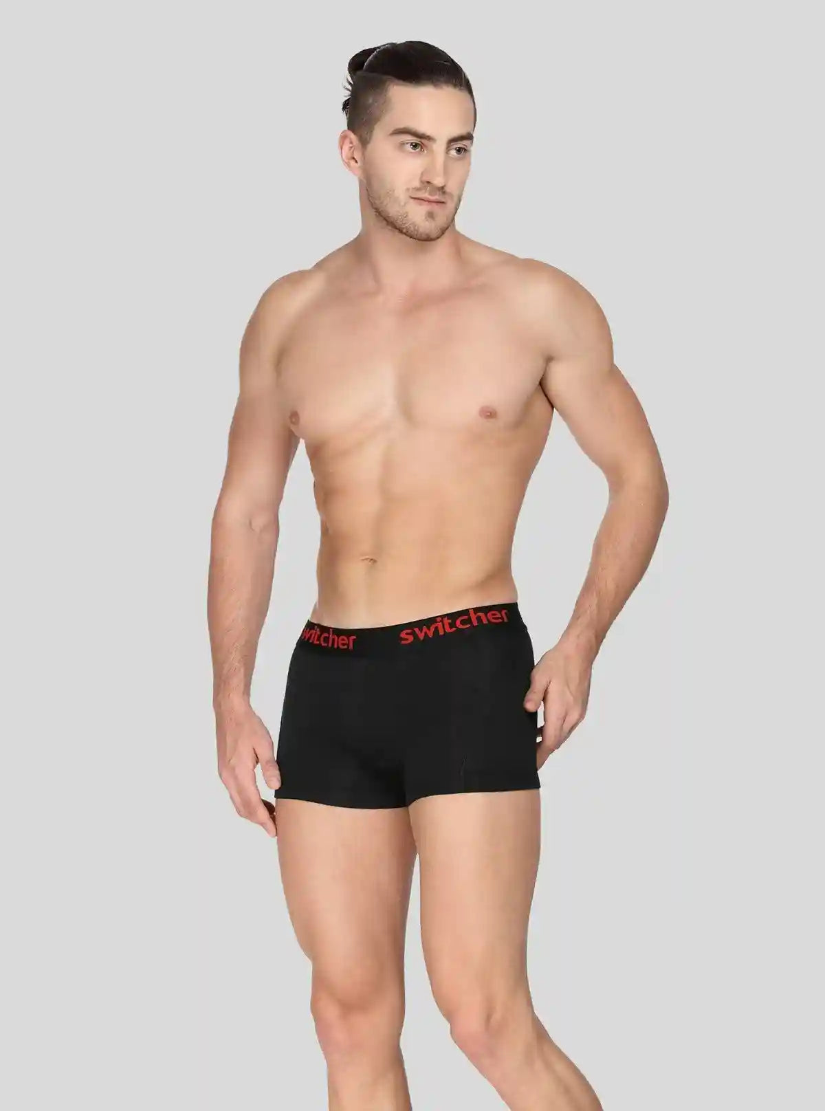 Men’s Black Modern Banded Trunks – Stretch Cotton Comfort Fit | Buy Online at  Boer and Fitch