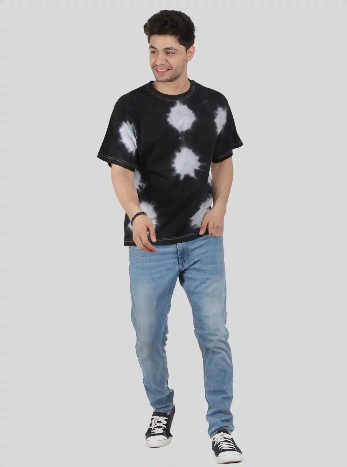 Men’s Black Tie and Dye T-Shirt – Modern Urban Style with Classic Comfort | Buy Online at  Boer and Fitch
