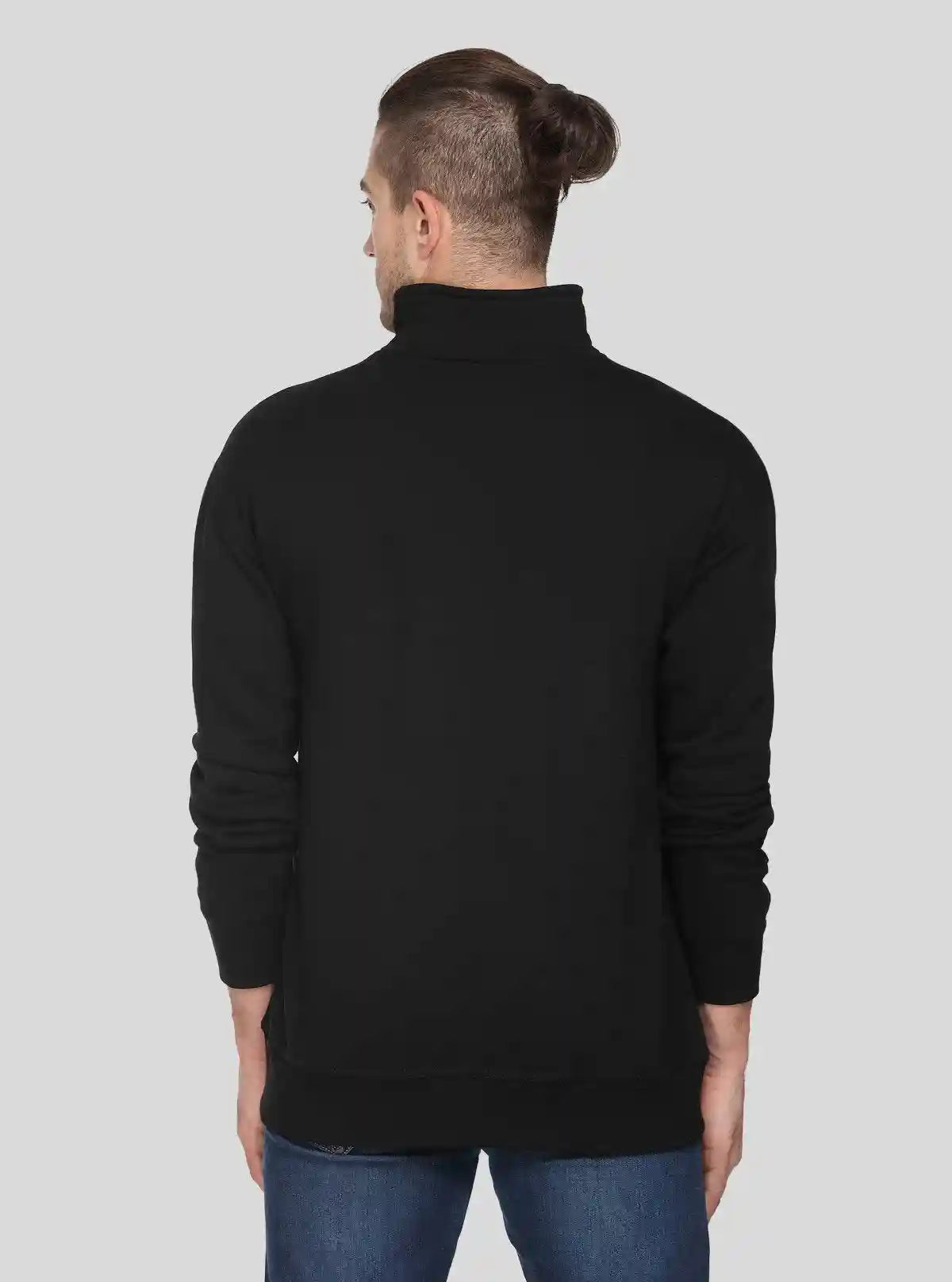 Men’s Black Zipper Collar Cardigan – Sleek, Smart & Versatile | Buy Online at  Boer and Fitch