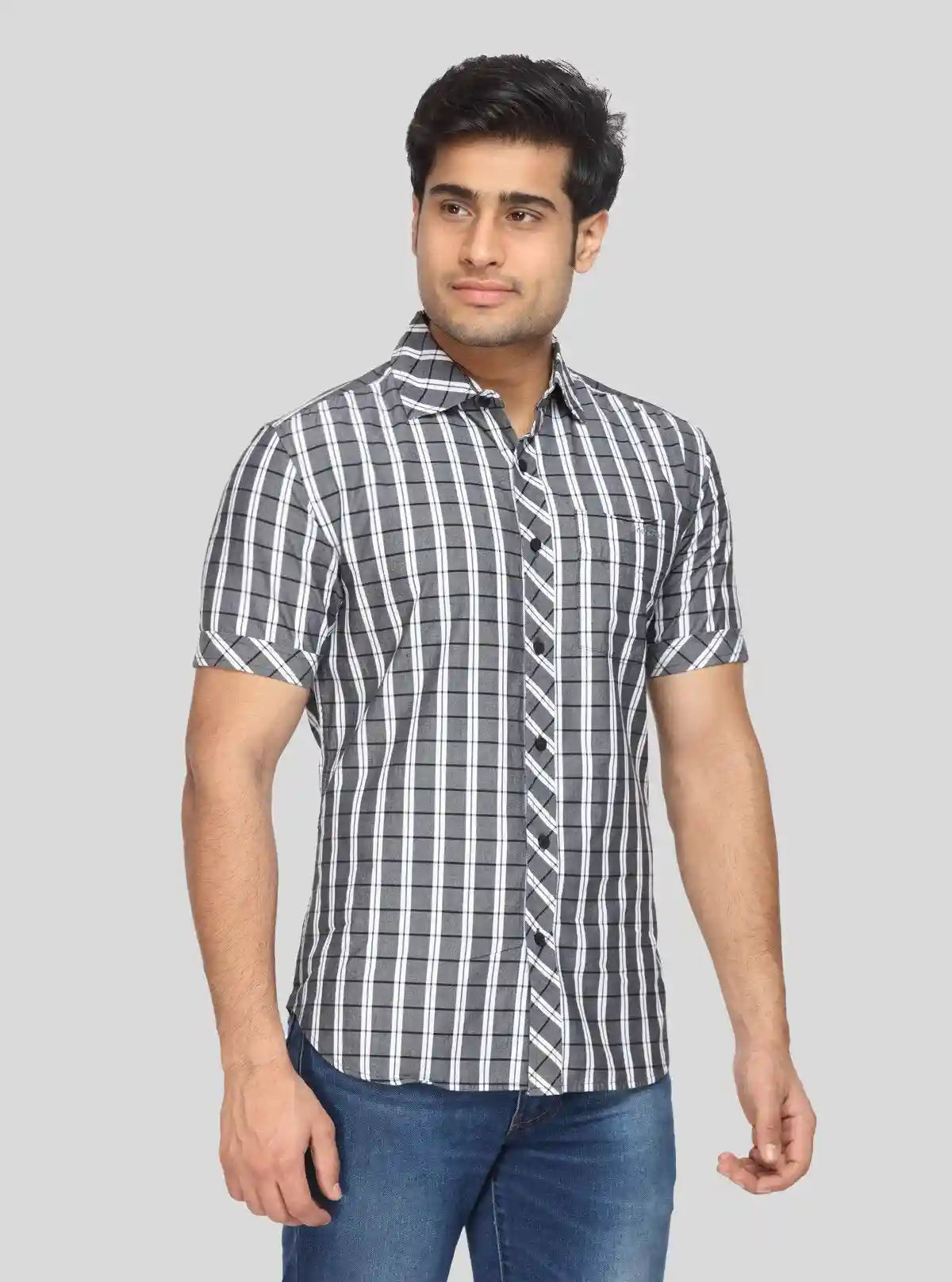Men's Grey Classic Striped Shirt – Timeless, Refined & Versatile Everyday Wear | Buy Online at  Boer and Fitch