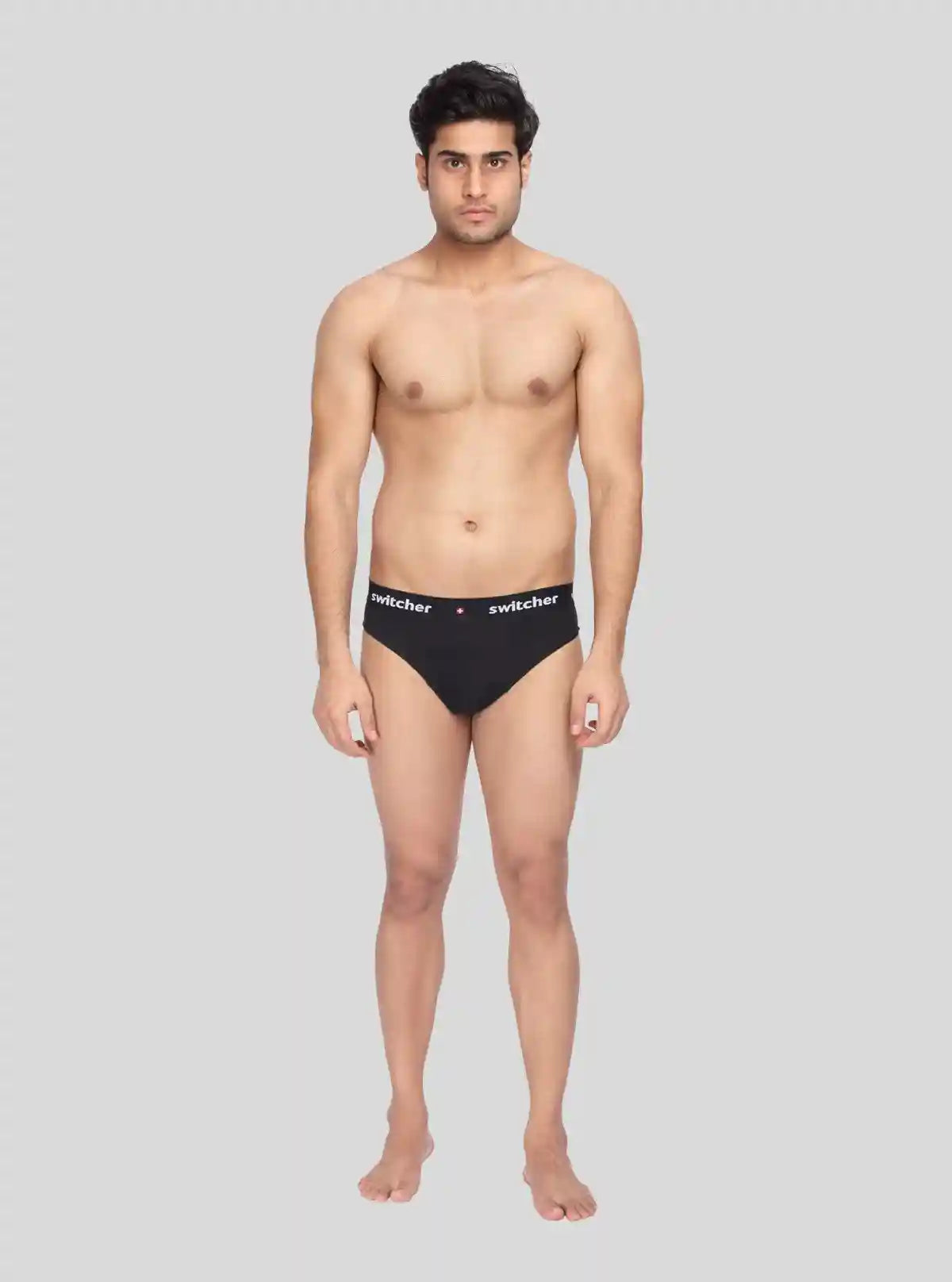 Men’s Solid Black Banded Brief | Premium Cotton Everyday Comfort | Buy Online at  Boer and Fitch