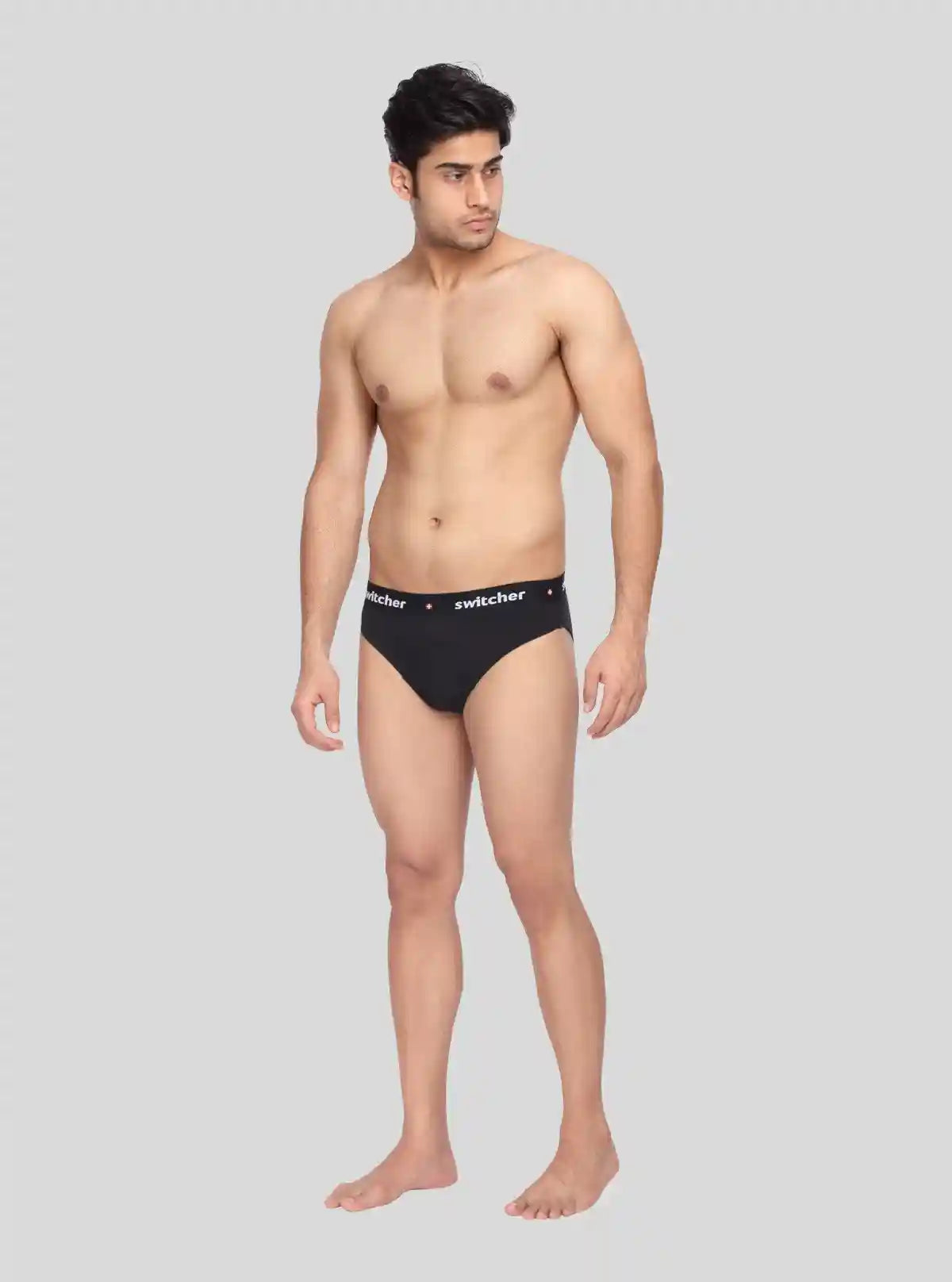 Men’s Solid Black Banded Brief | Premium Cotton Everyday Comfort | Buy Online at  Boer and Fitch