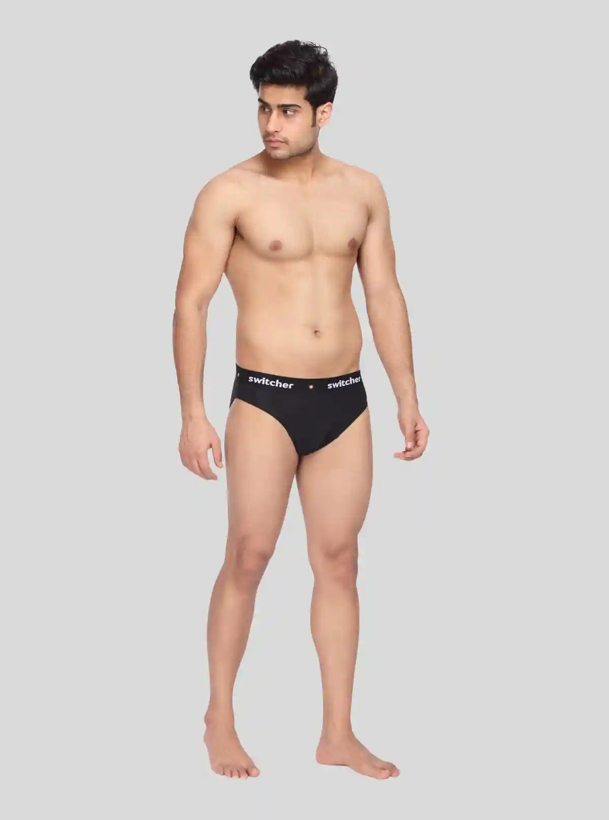 Men’s Solid Black Banded Brief | Premium Cotton Everyday Comfort | Buy Online at  Boer and Fitch