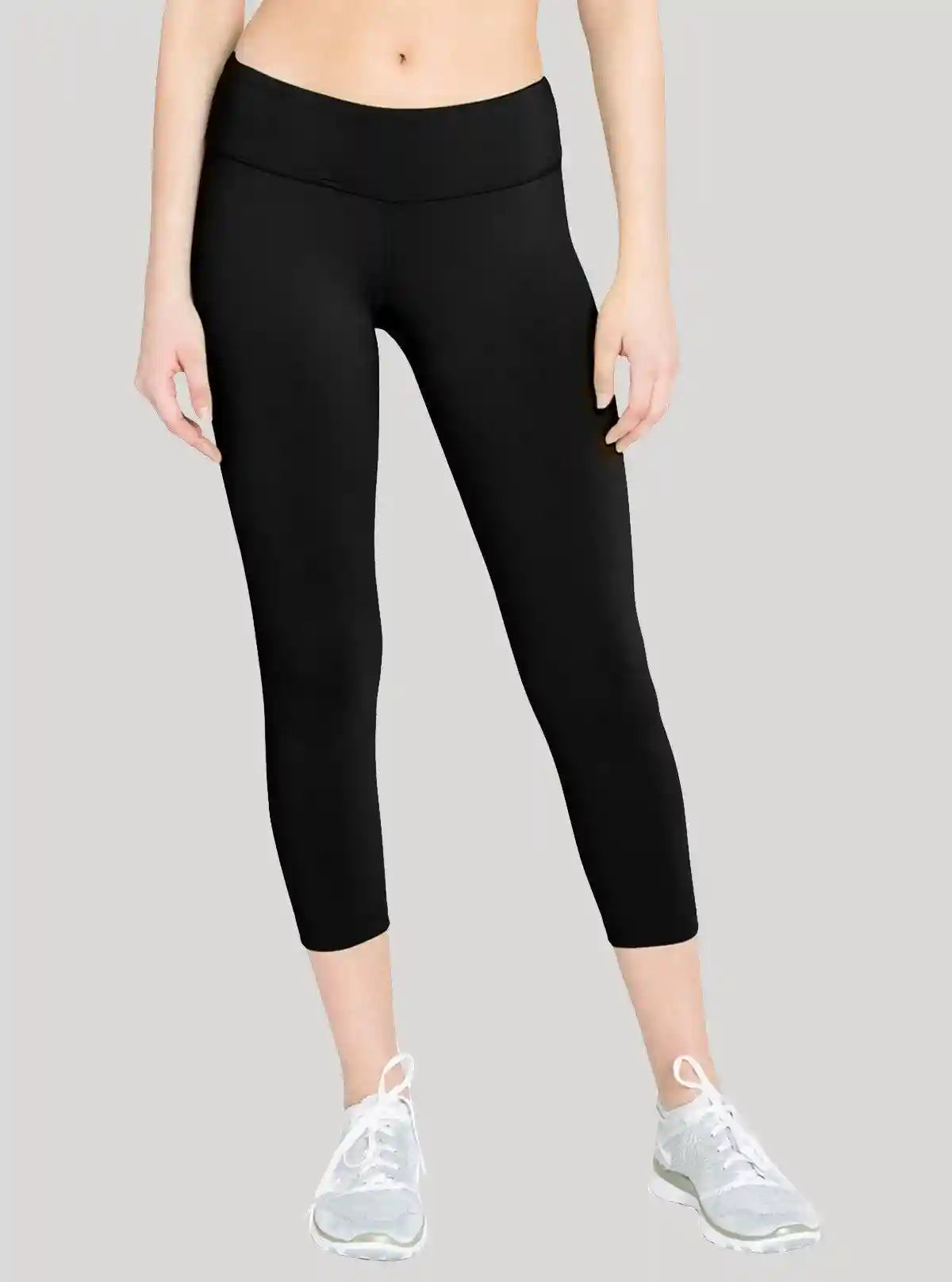 Women’s Black Cotton Elastane Knit Capri – Sleek, Stretchy & All-Day Comfort | Buy Online at  Boer and Fitch