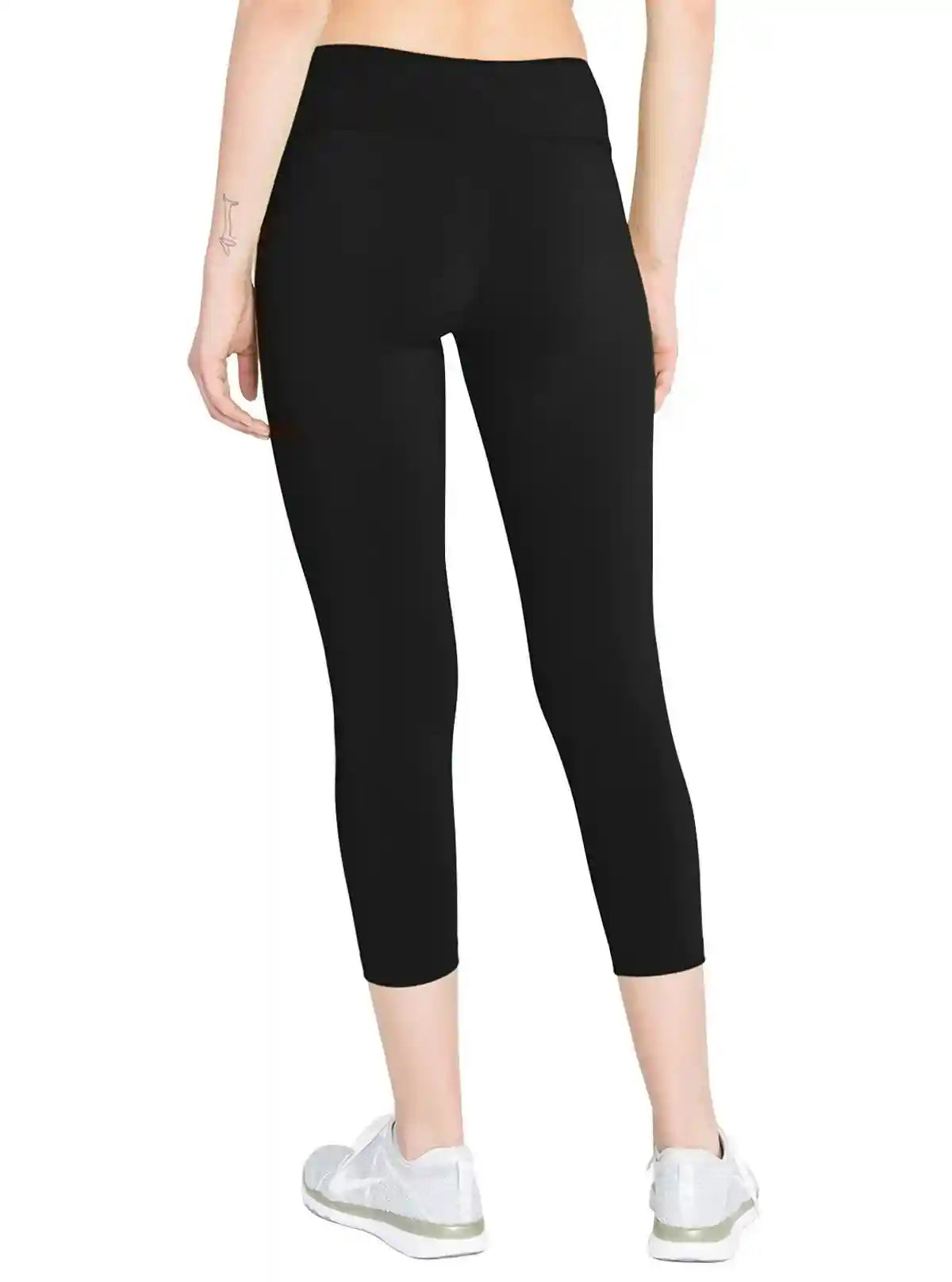 Women’s Black Cotton Elastane Knit Capri – Sleek, Stretchy & All-Day Comfort | Buy Online at  Boer and Fitch