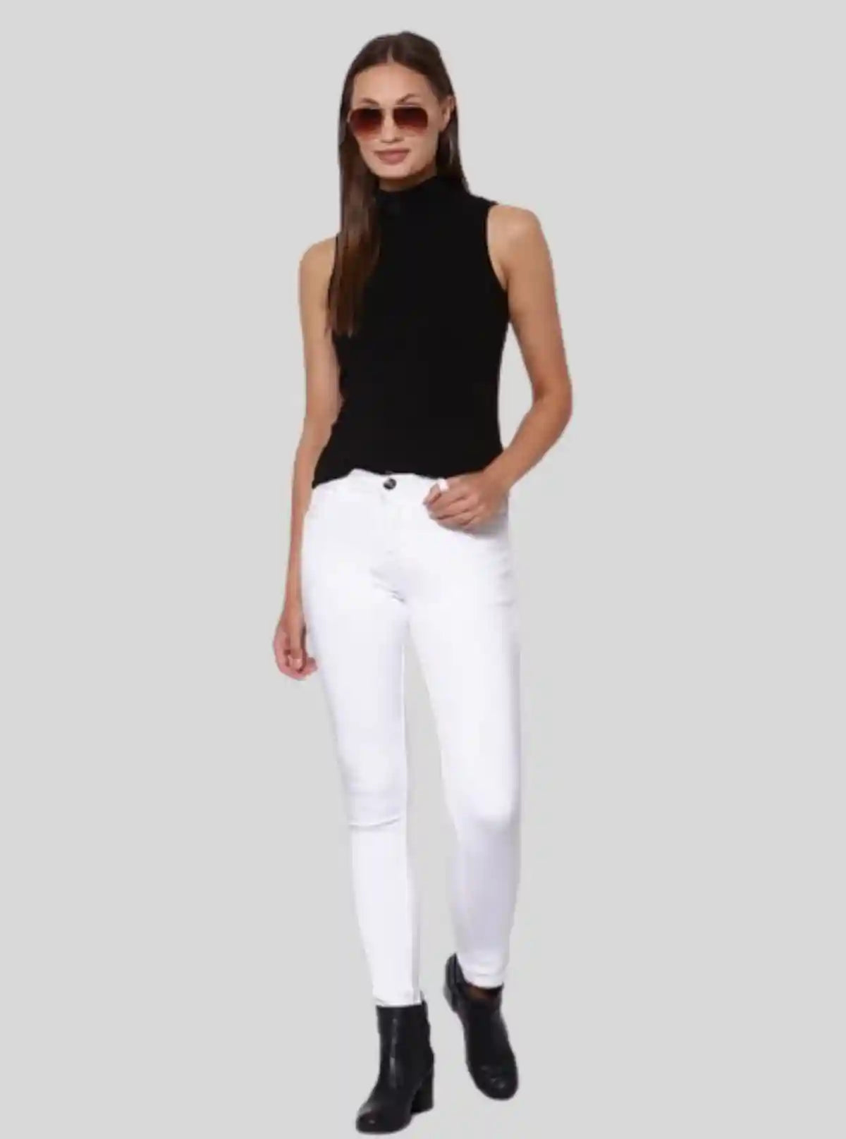 Women's Black Sleeveless Turtle Neck Top – Classic & Chic Style | Buy Online at  Boer and Fitch