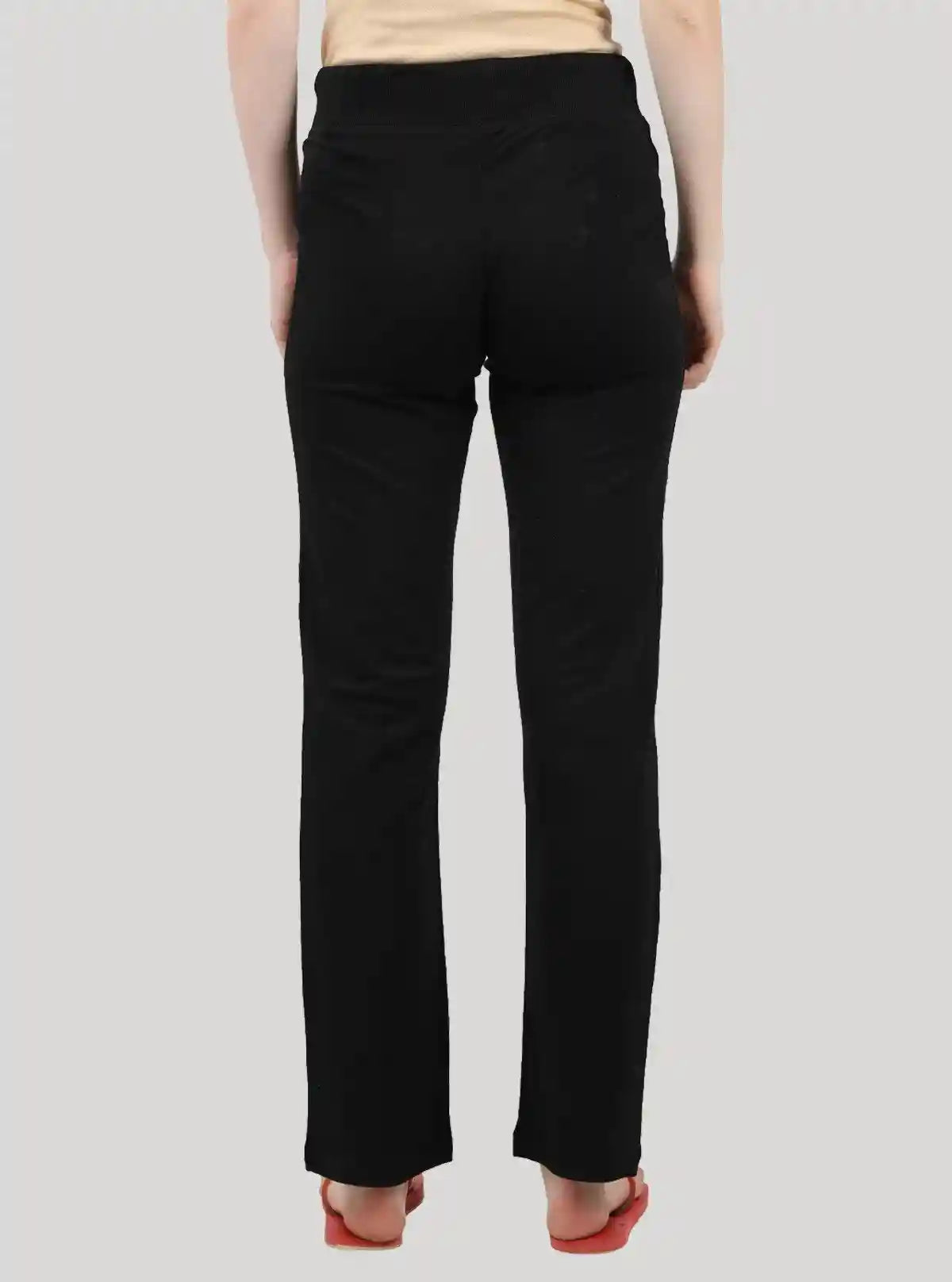 Women’s Black Stretch Jogging Pant in Cotton Fleece Knit Fabric | Buy Online at  Boer and Fitch