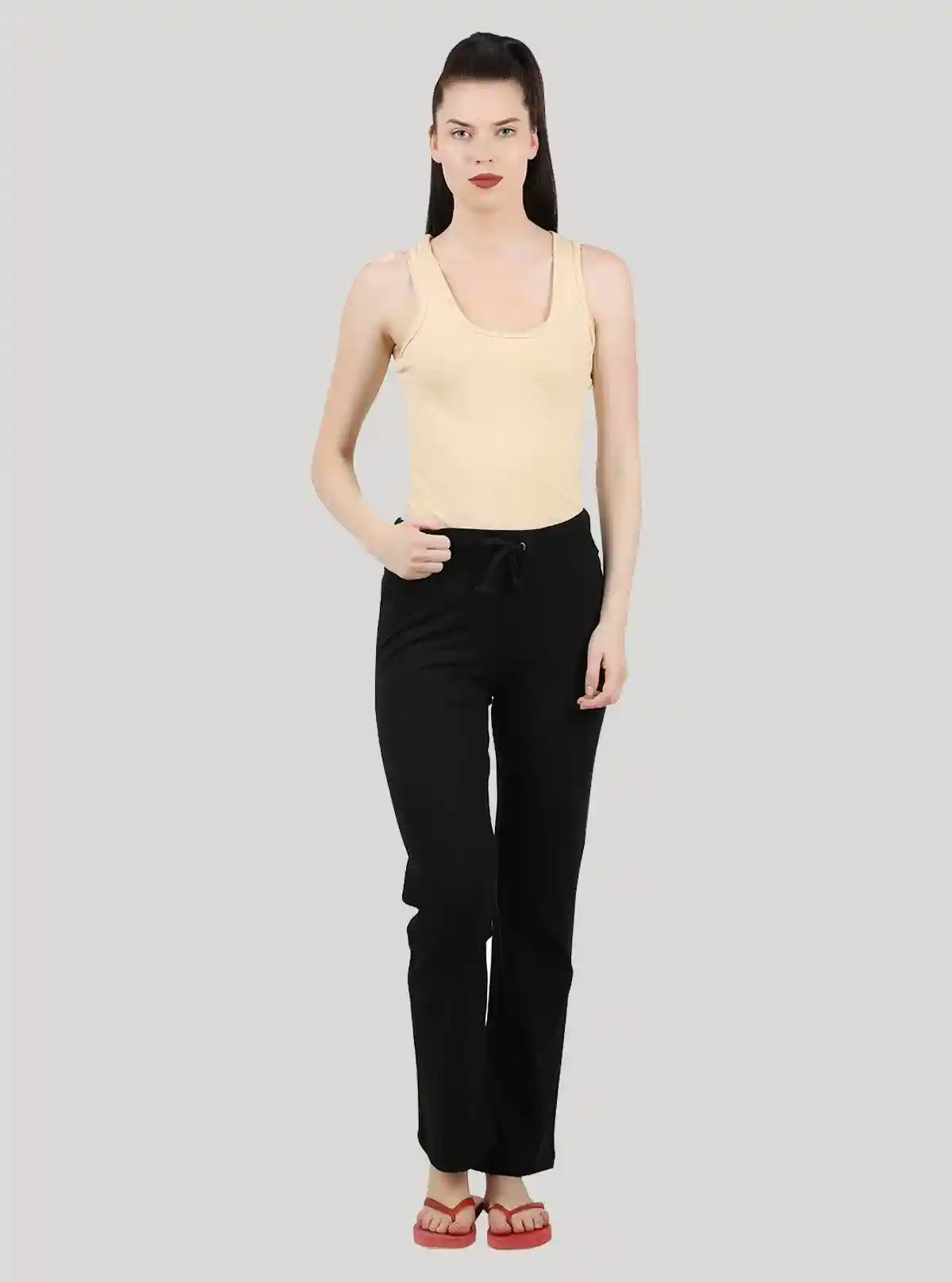 Women’s Black Stretch Jogging Pant in Cotton Fleece Knit Fabric | Buy Online at  Boer and Fitch
