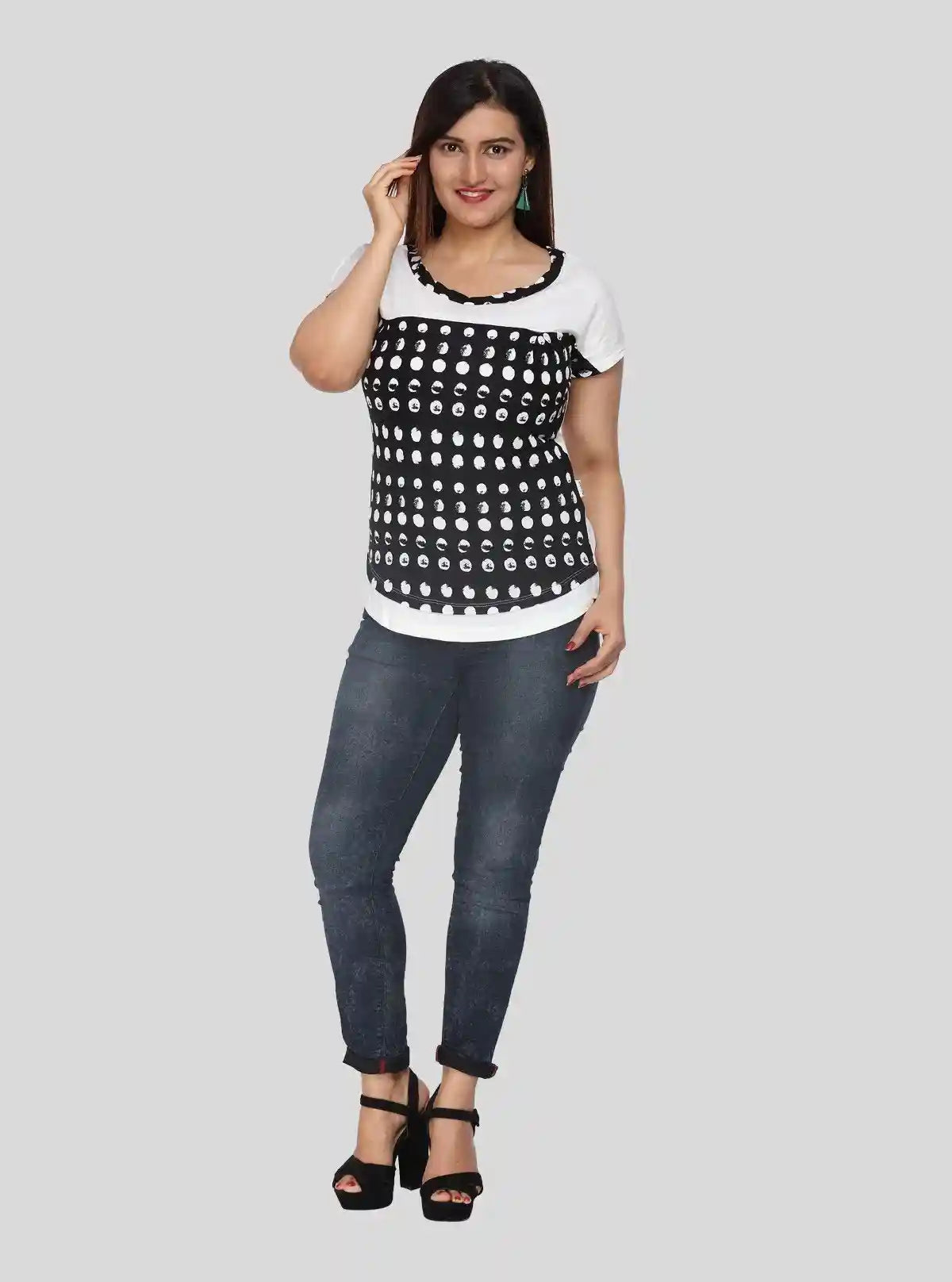 Women's Polka Printed Top – Timeless Dots & Effortless Charm by Boer & Fitch | Buy Online at  Boer and Fitch