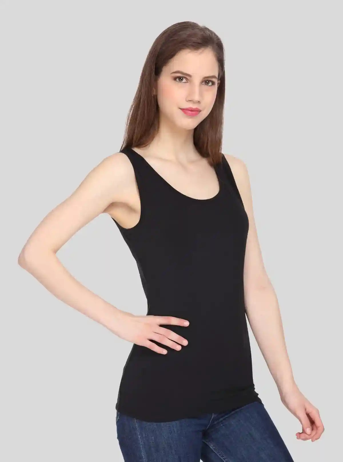 Women’s Solid Black Sleeveless Stretch Top – Boer and Fitch | Buy Online at  Boer and Fitch