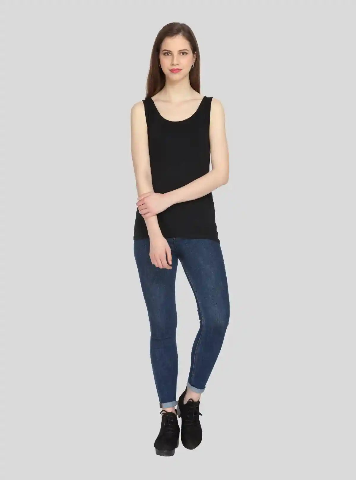 Women’s Solid Black Sleeveless Stretch Top – Boer and Fitch | Buy Online at  Boer and Fitch