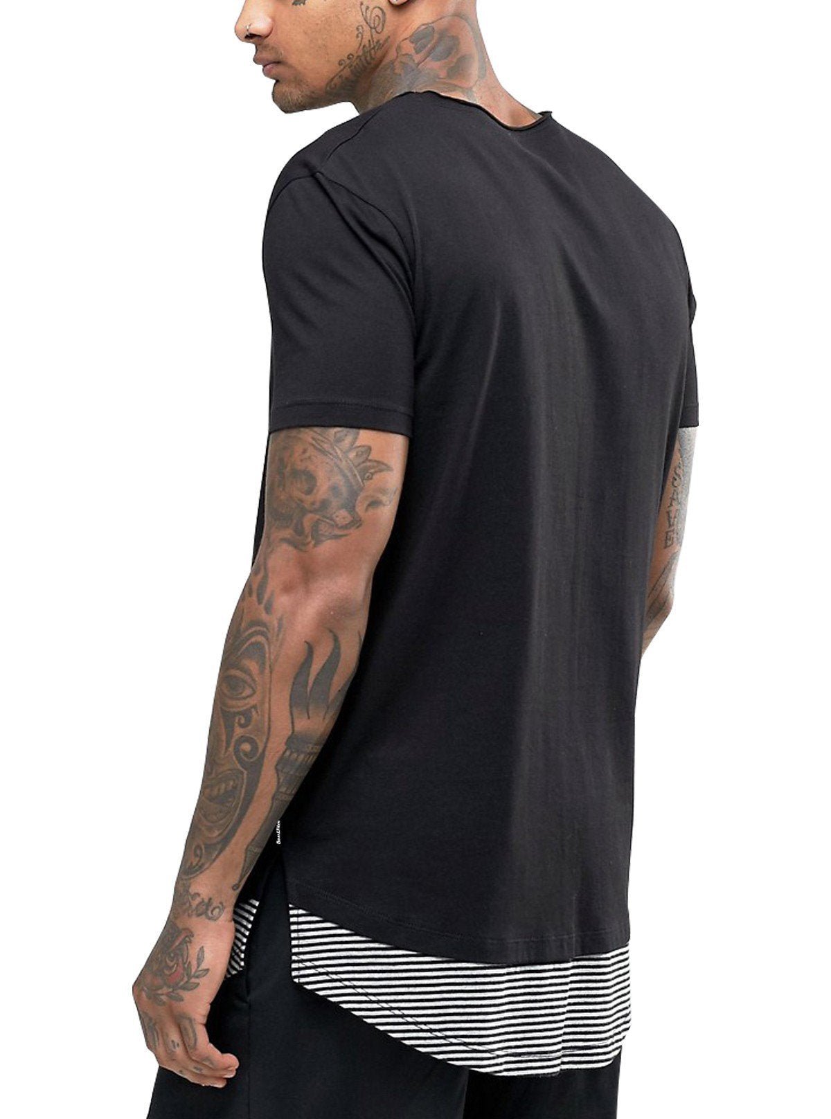 Black Slit Open T-Shirt – Boer and Fitch - Boer and Fitch