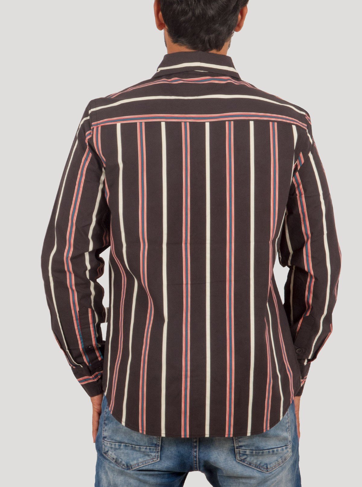 Black Striped Casual Long Sleeve Shirt for Men – Boer and Fitch - Boer and Fitch