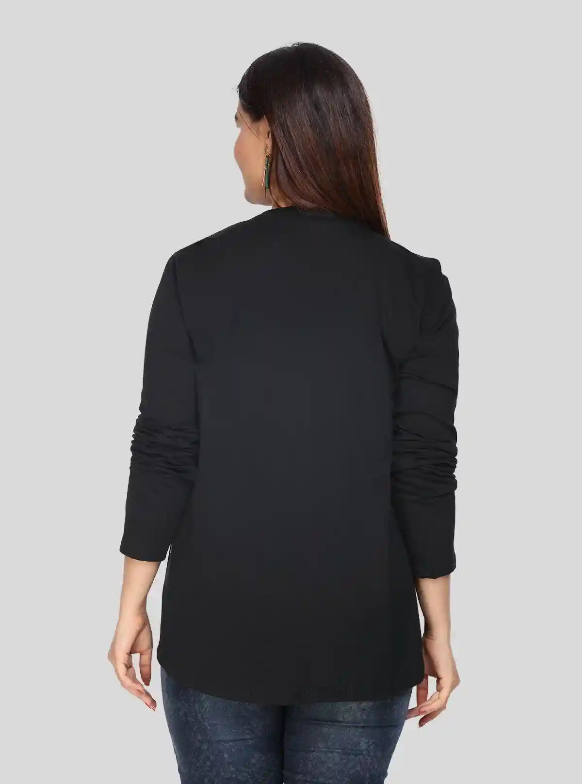 Women's Black Cotton Feather Touch Shrug – Soft, Stylish & Versatile Layer | Buy Online at  Boer and Fitch