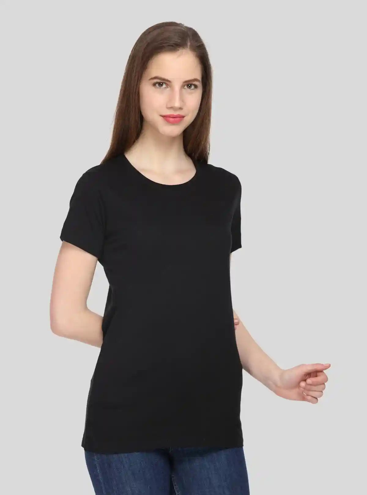 Women's Black Crew Neck Cotton Jersey Short Sleeve T-Shirt by Boer and Fitch | Buy Online at  Boer and Fitch