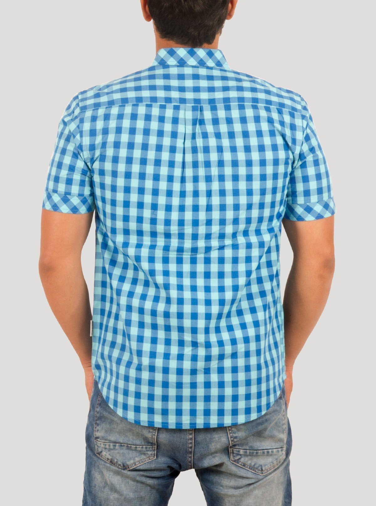 Blue Checked Half Sleeve Casual Shirt for Men – Boer and Fitch - Boer and Fitch
