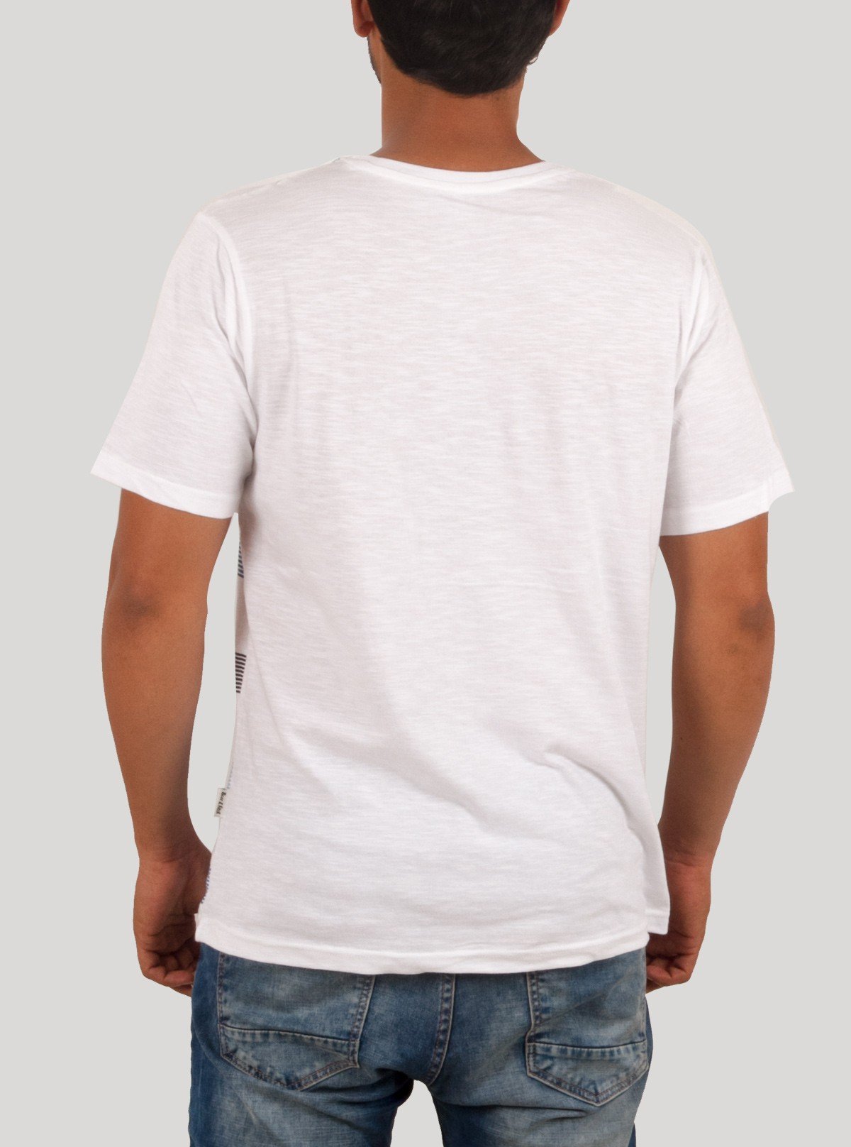 Blue & Grey Striped Round Neck T-Shirt for Men – Casual Cotton Tee by Boer and Fitch - Boer and Fitch