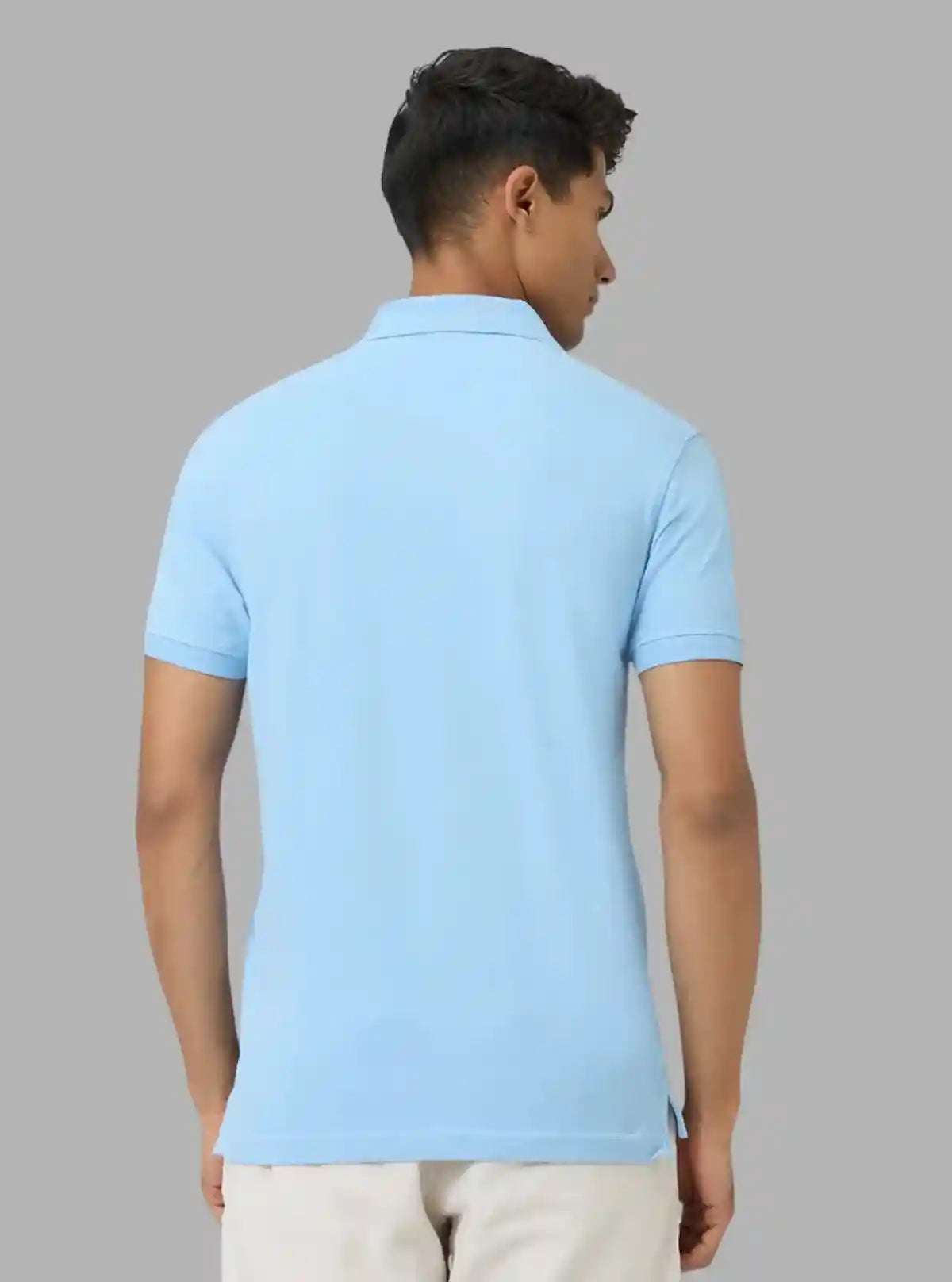 Men’s Sky Blue Polo T-Shirt with Collar & Cuff | 100% Cotton Piqué Knit | Boer & Fitch | Buy Online at  Boer and Fitch