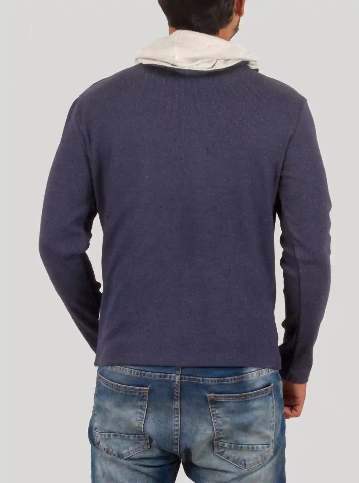 Blue Melange Roll Neck Hoody for Men – Boer and Fitch | Buy Online at  Boer and Fitch