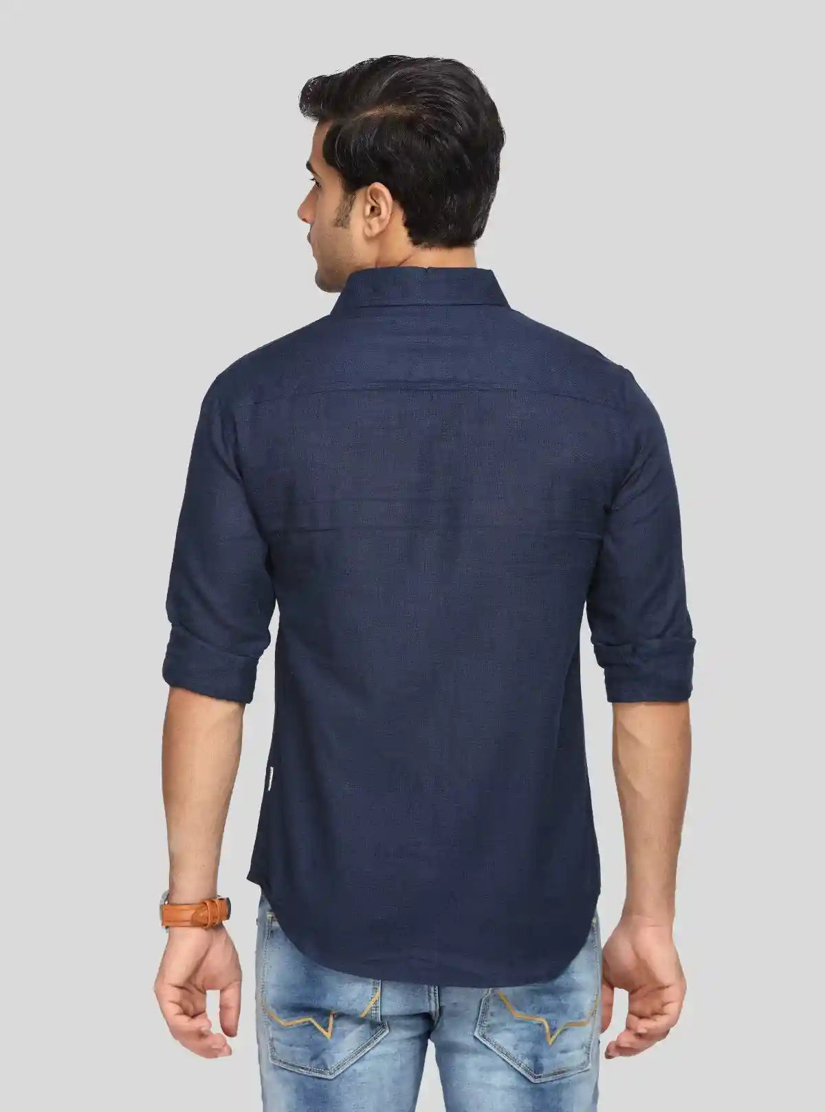 Men’s Stylish Blue Slim Fit Full Sleeve Shirt – Elegant Smart Casual by Boer & Fitch | Buy Online at  Boer and Fitch