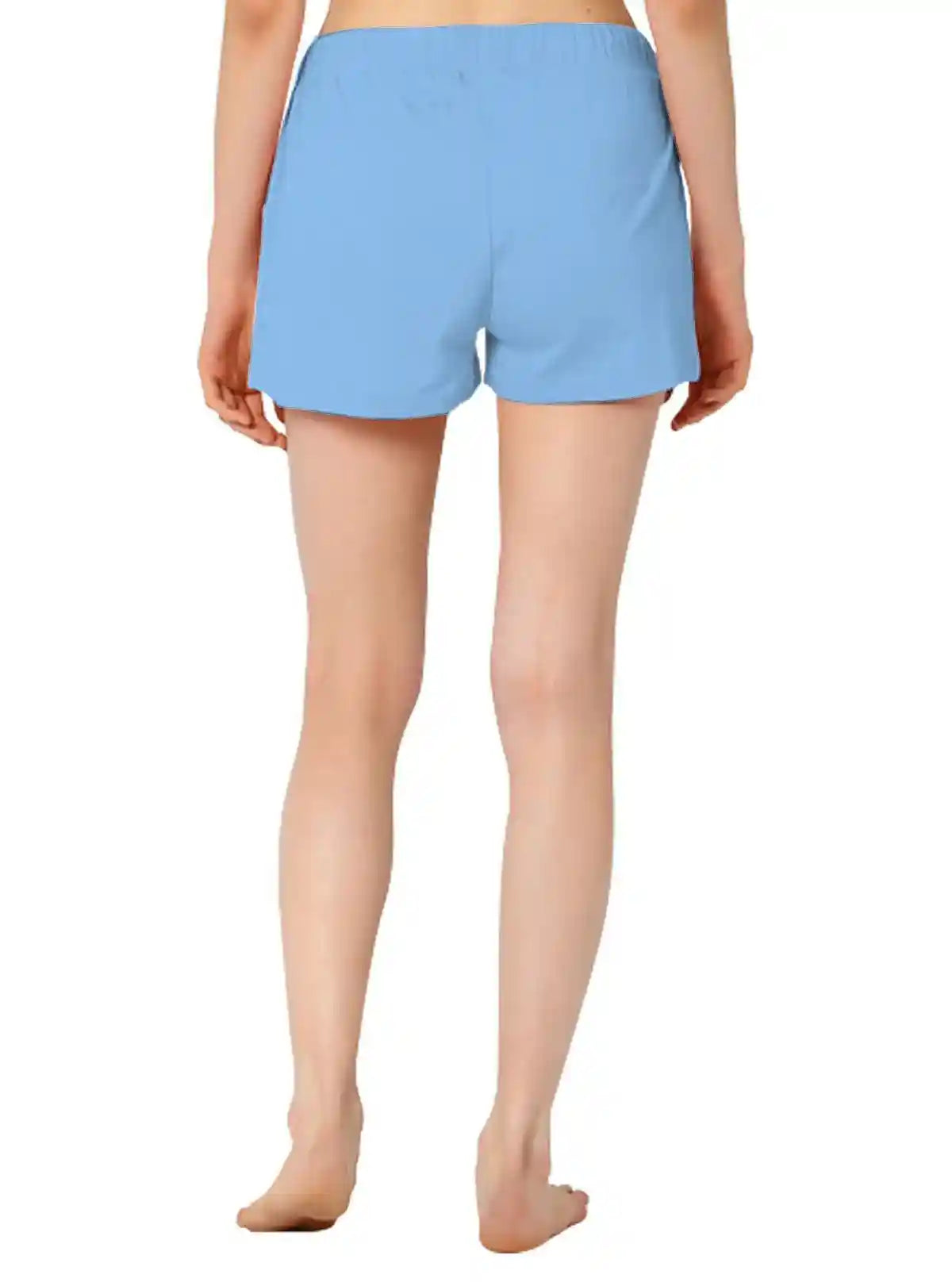 Women’s Light Blue Cotton Shorts – Soft, Cool & Versatile | Boer & Fitch | Buy Online at  Boer and Fitch