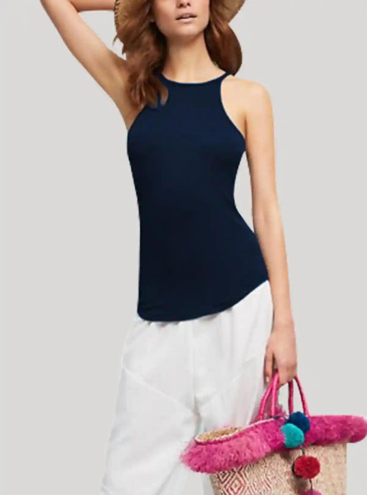 Women’s Navy Ribbed Tank Top – Stylish & Comfortable | Boer & Fitch | Buy Online at  Boer and Fitch