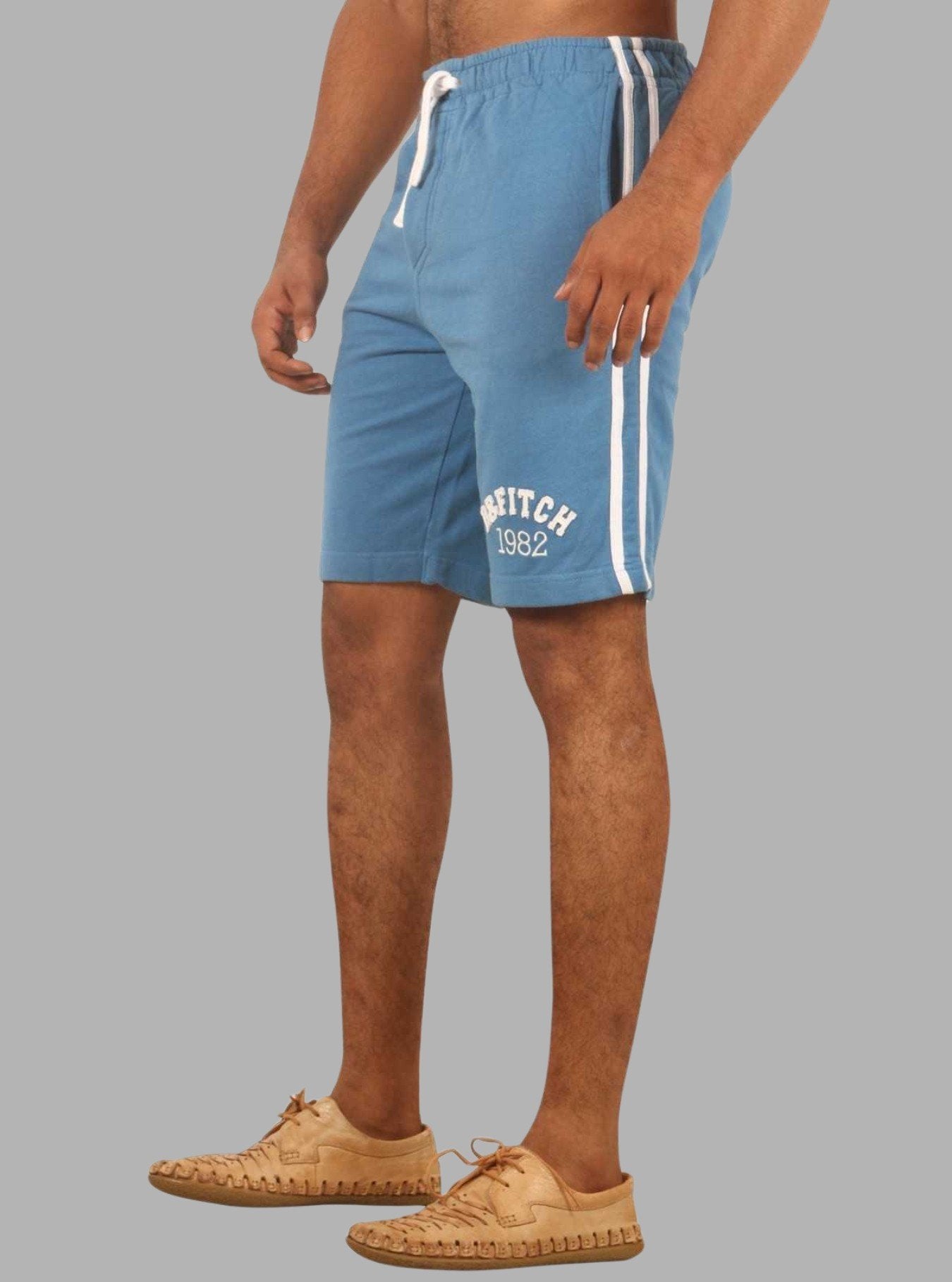 Blue Piping Fleece Shorts for Men – Stylish Casual Wear by Boer and Fitch - Boer and Fitch