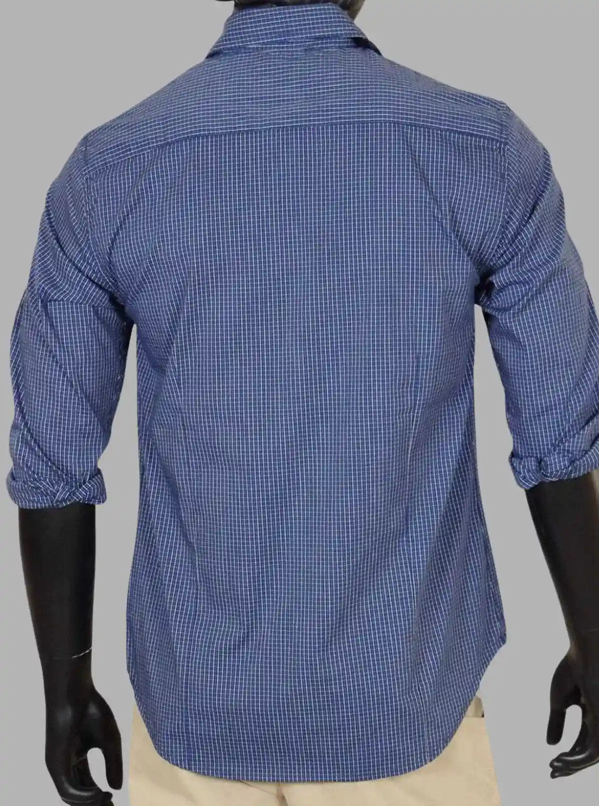 Ink Blue Micro Checked Slim Fit Full Sleeve Shirt for Men – Casual & Smart by Boer and Fitch | Buy Online at  Boer and Fitch