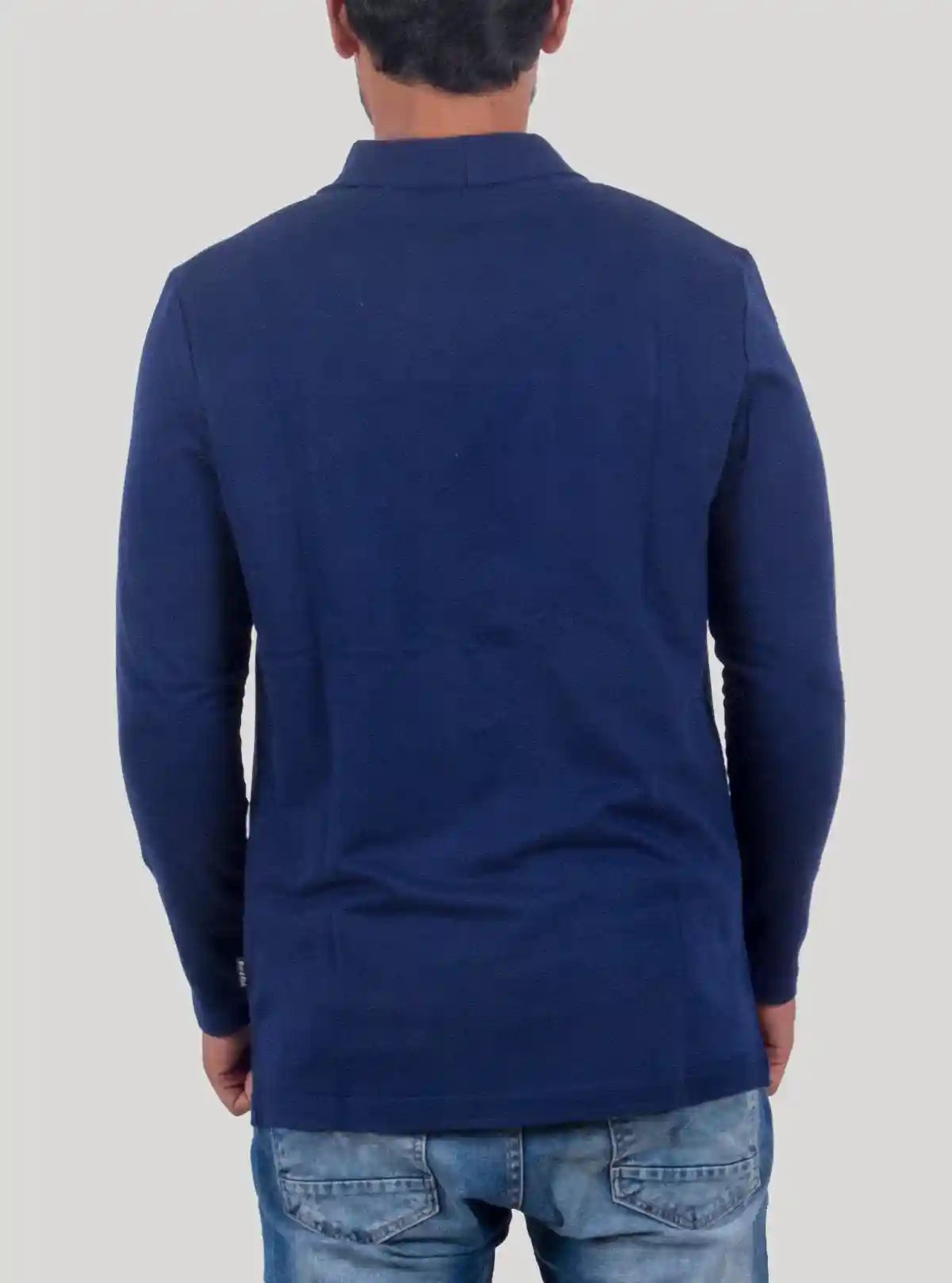 Men’s Blue Fleece Knit Cardigan with Inner Vest – Cozy & Stylish | Boer & Fitch | Buy Online at  Boer and Fitch