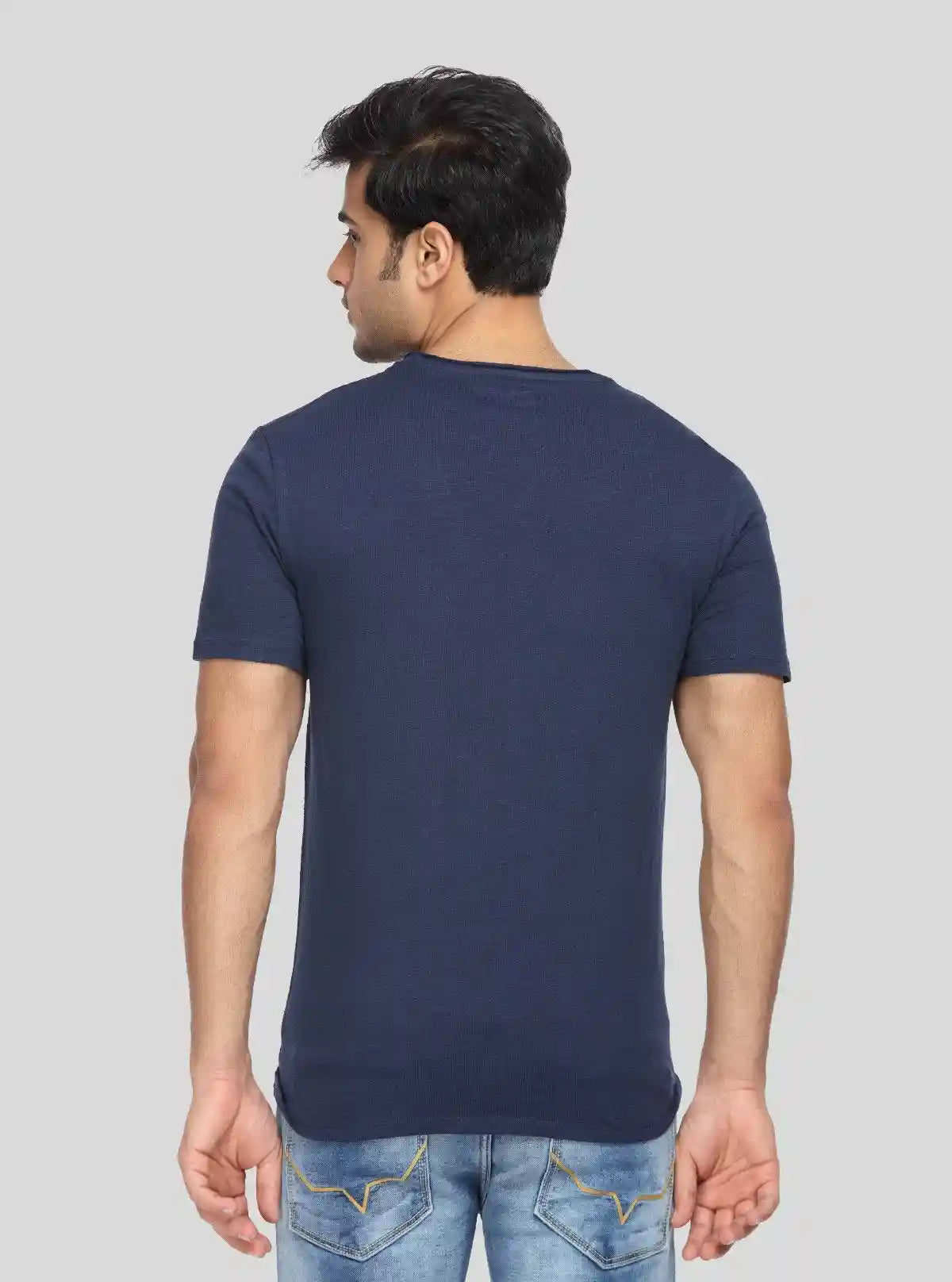 Men's Navy Basic Round Neck T-Shirt – Everyday Classic with a Modern Edge | Buy Online at  Boer and Fitch