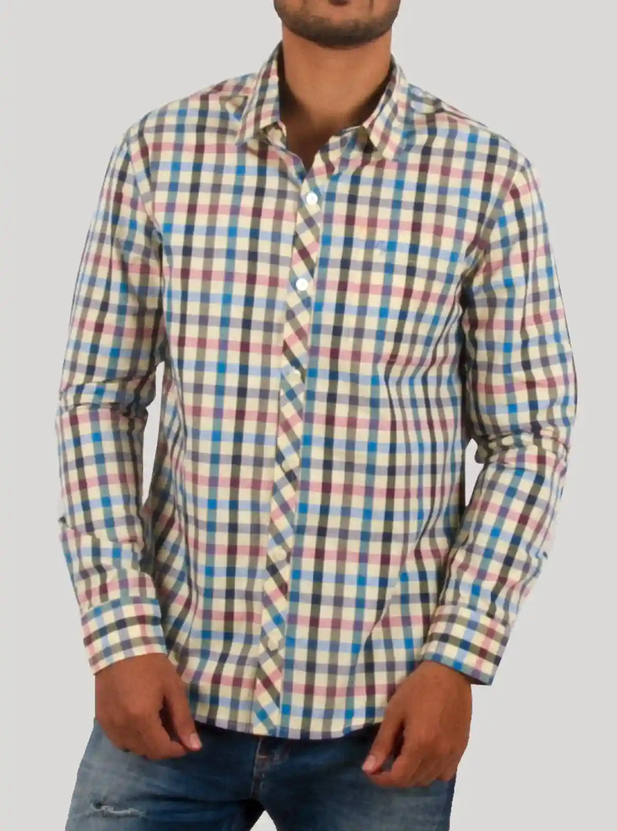 Multi-Color Checked Slim Fit Shirt for Men – Boer and Fitch | Buy Online at  Boer and Fitch