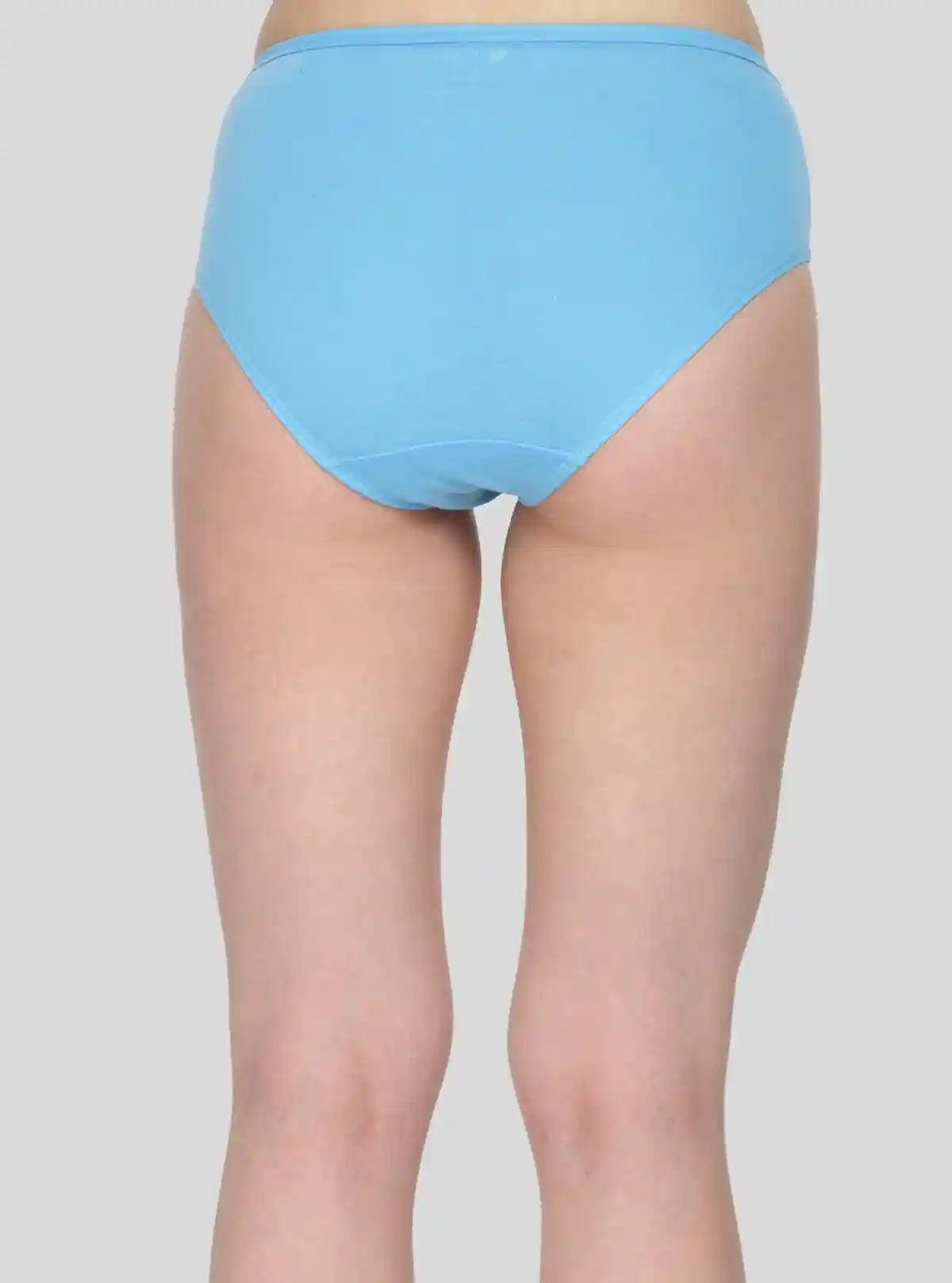 Women's Blue Solid Color Brief – Soft Cotton Mid-Rise Underwear by Boer and Fitch | Buy Online at  Boer and Fitch