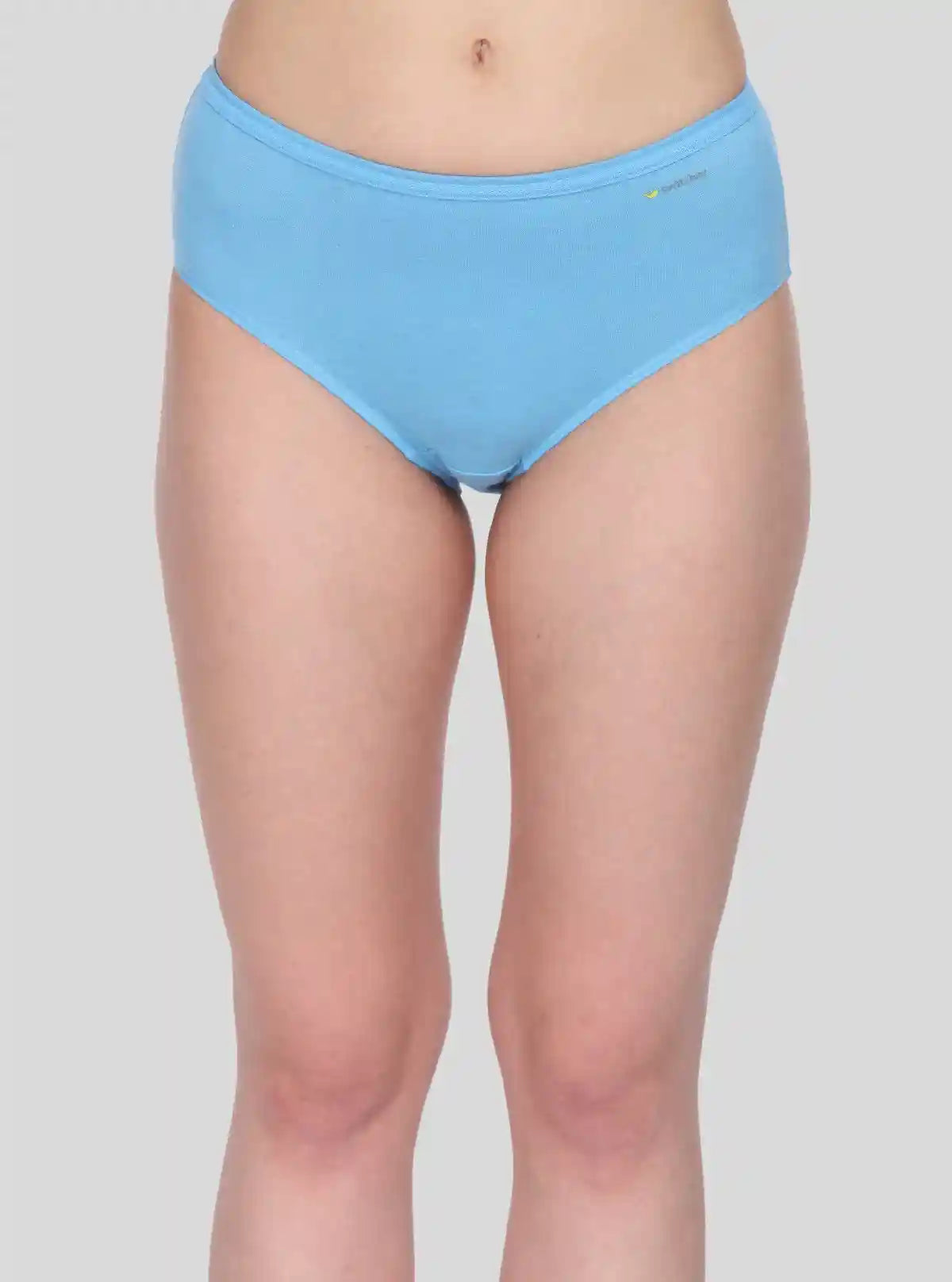 Women's Blue Solid Color Brief – Soft Cotton Mid-Rise Underwear by Boer and Fitch | Buy Online at  Boer and Fitch