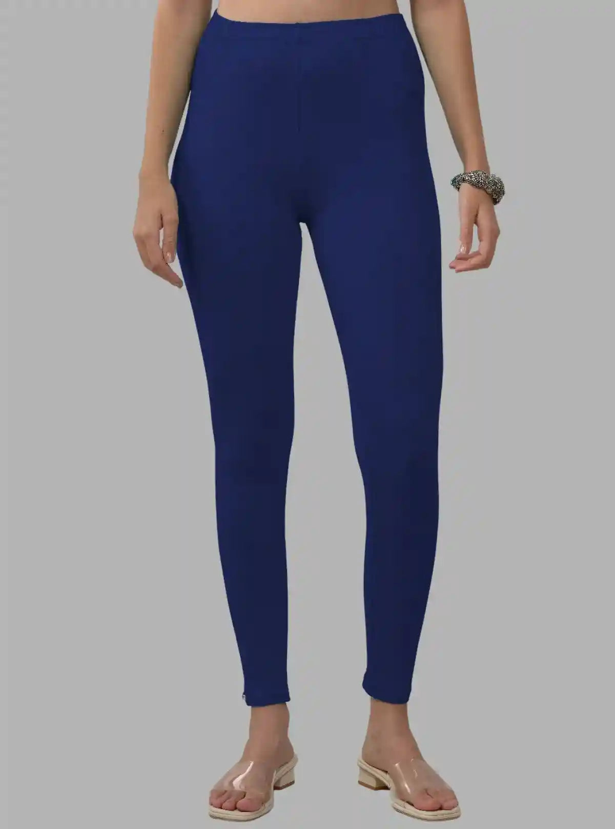 Women's Ink Blue Ankle Legging – Cotton Elastane Feather-Touch Jersey by Boer & Fitch | Buy Online at  Boer and Fitch