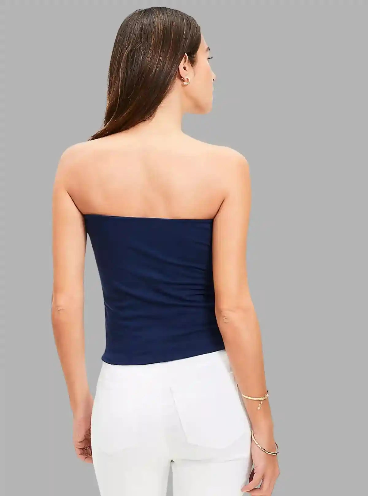 Women’s Ink Blue Cotton Elastane Tube Top – Sleek, Stretchy & Stylish | Buy Online at  Boer and Fitch
