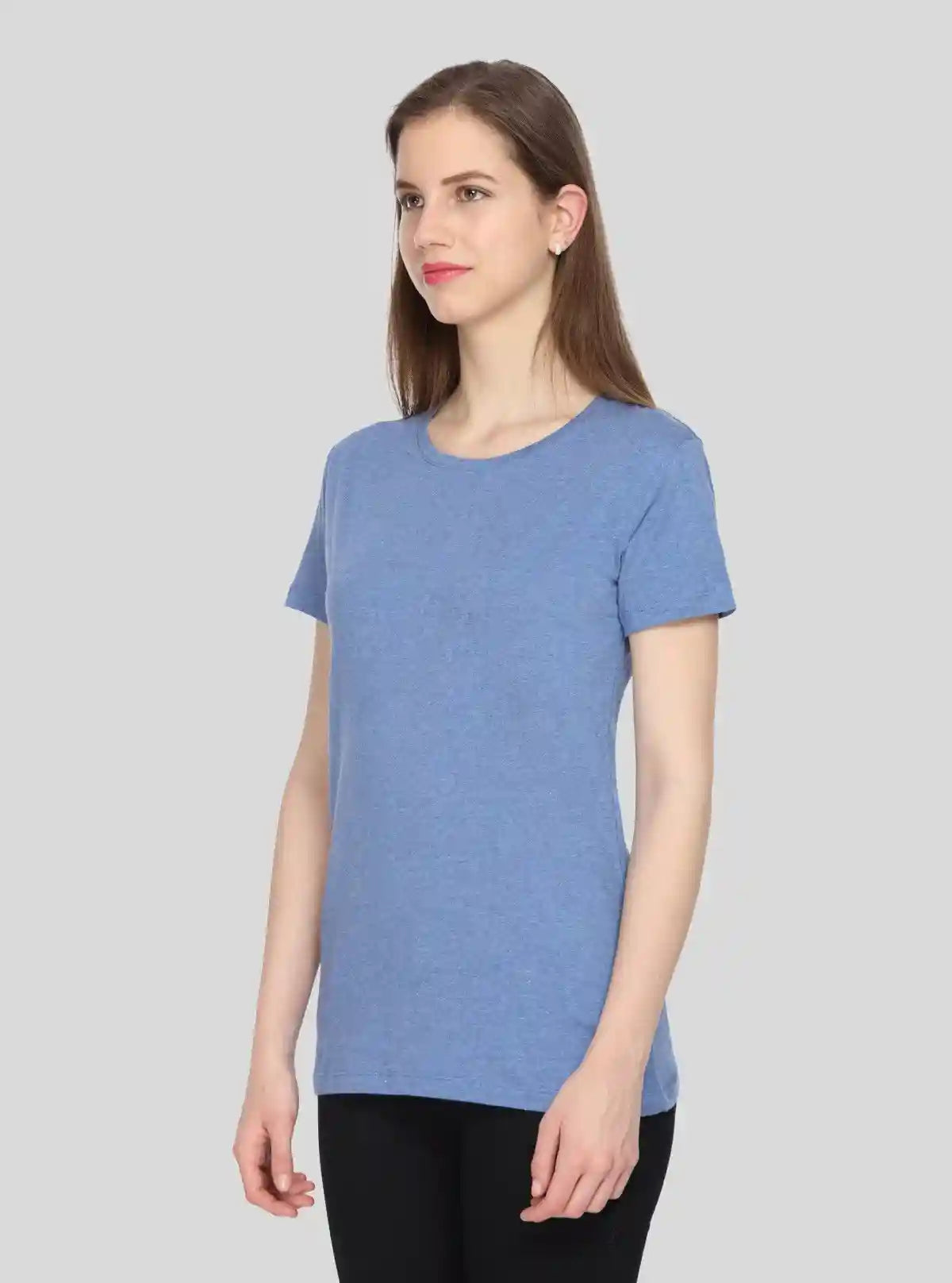 Women's Light Blue Crew Neck Cotton Jersey Short Sleeve T-Shirt by Boer and Fitch | Buy Online at  Boer and Fitch