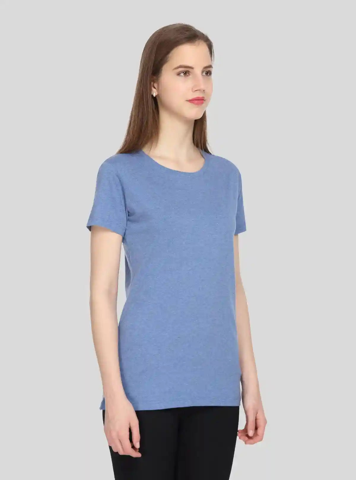 Women's Light Blue Crew Neck Cotton Jersey Short Sleeve T-Shirt by Boer and Fitch | Buy Online at  Boer and Fitch