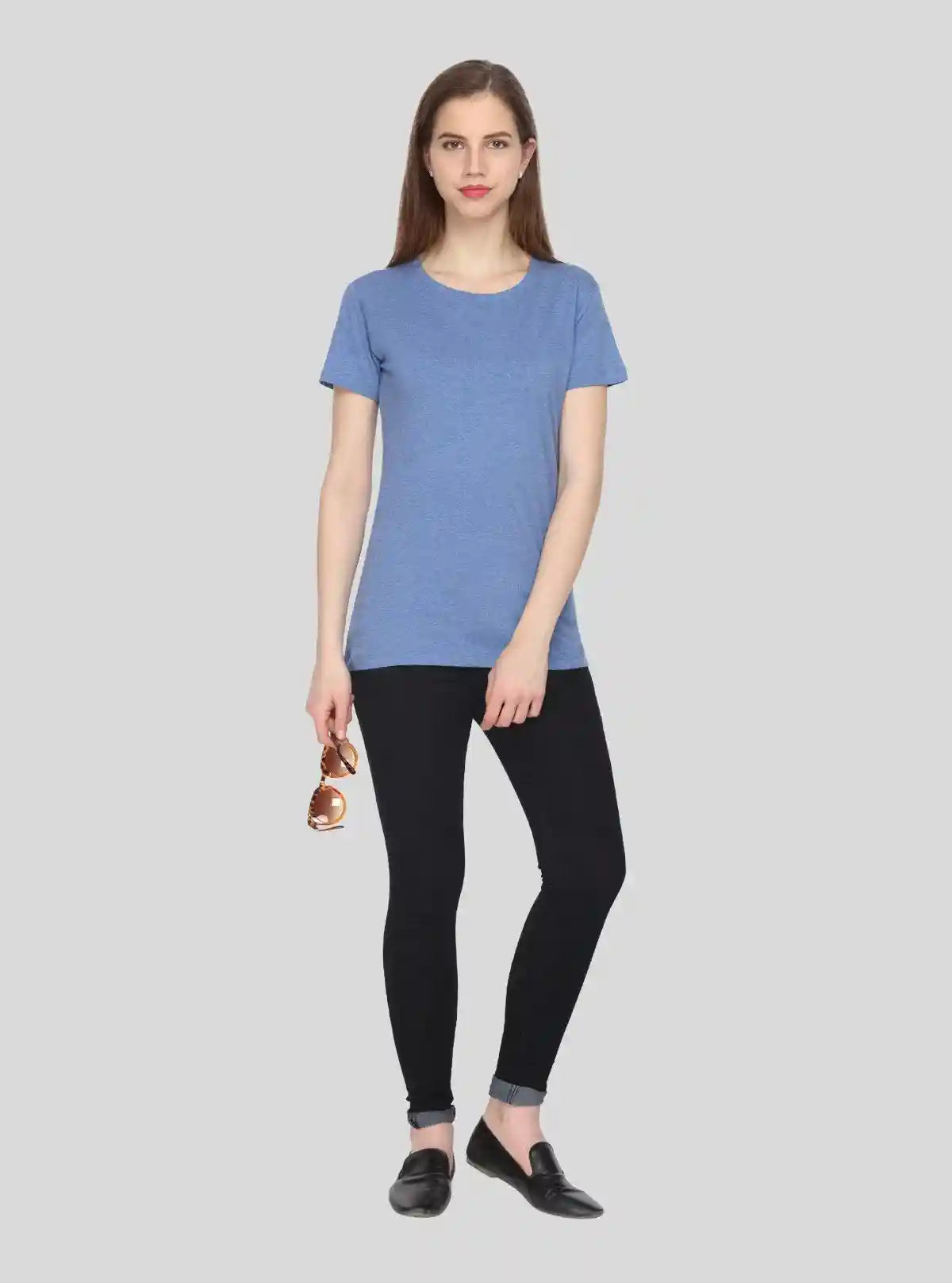 Women's Light Blue Crew Neck Cotton Jersey Short Sleeve T-Shirt by Boer and Fitch | Buy Online at  Boer and Fitch