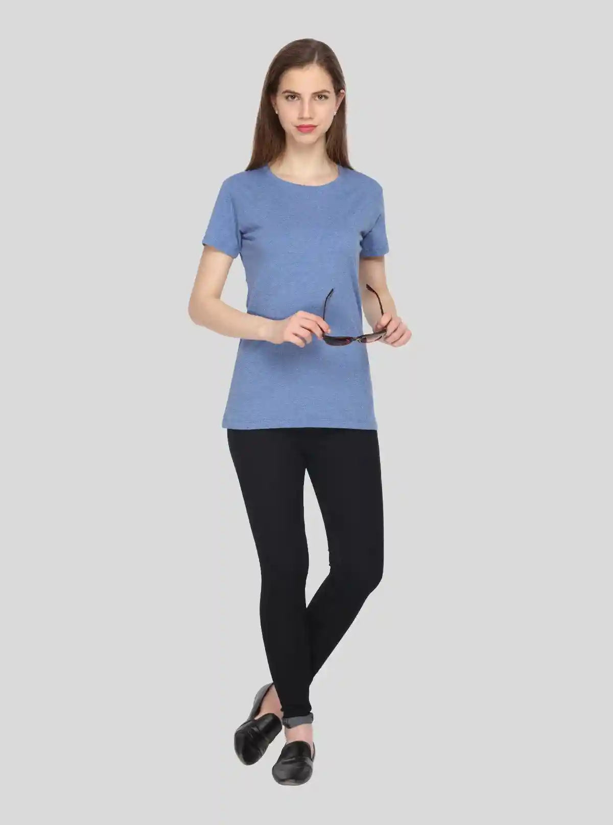 Women's Light Blue Crew Neck Cotton Jersey Short Sleeve T-Shirt by Boer and Fitch | Buy Online at  Boer and Fitch