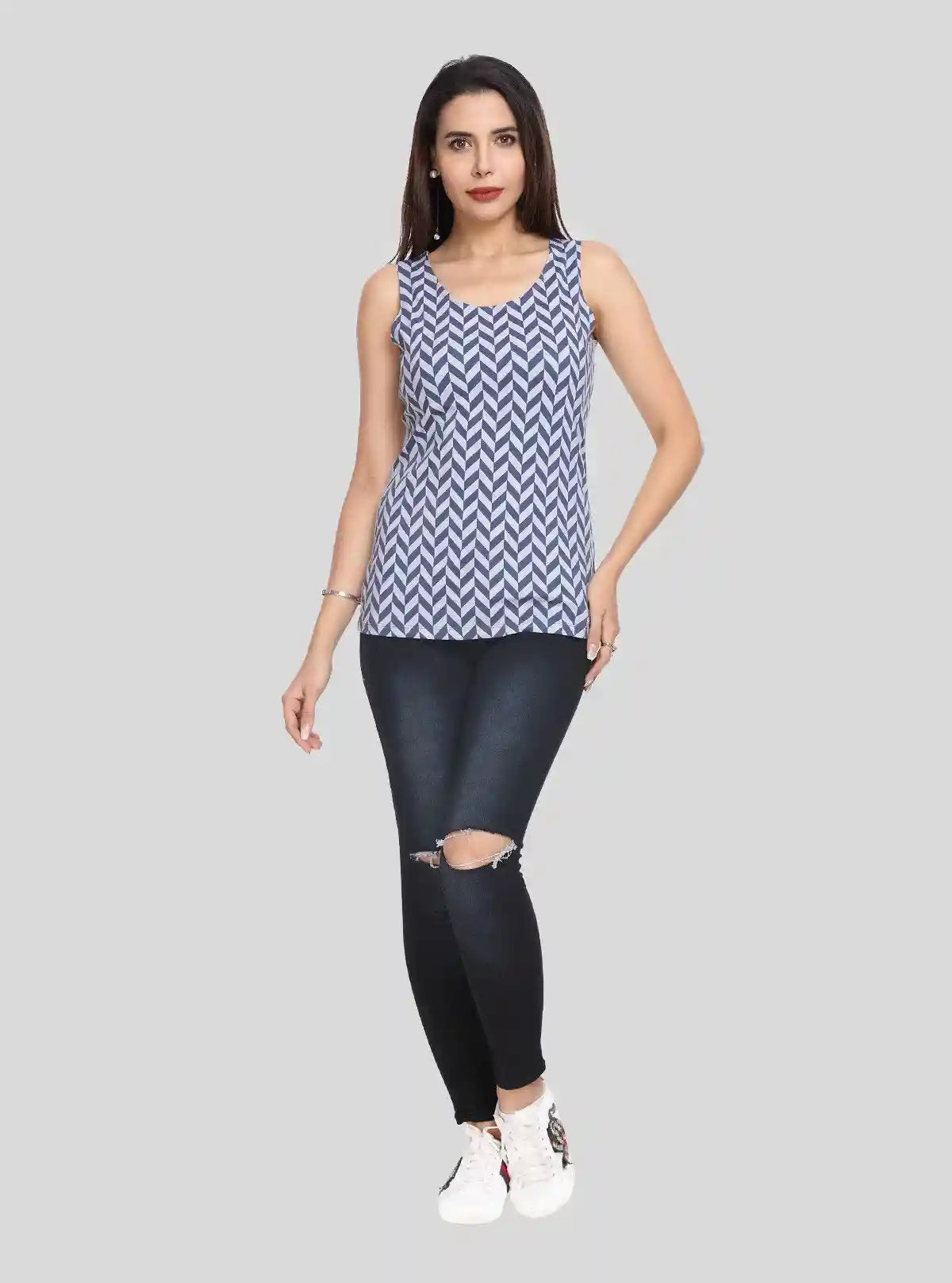 Women's Navy Blue Cotton Shrug with Geometric Print Top – Boer and Fitch | Buy Online at  Boer and Fitch