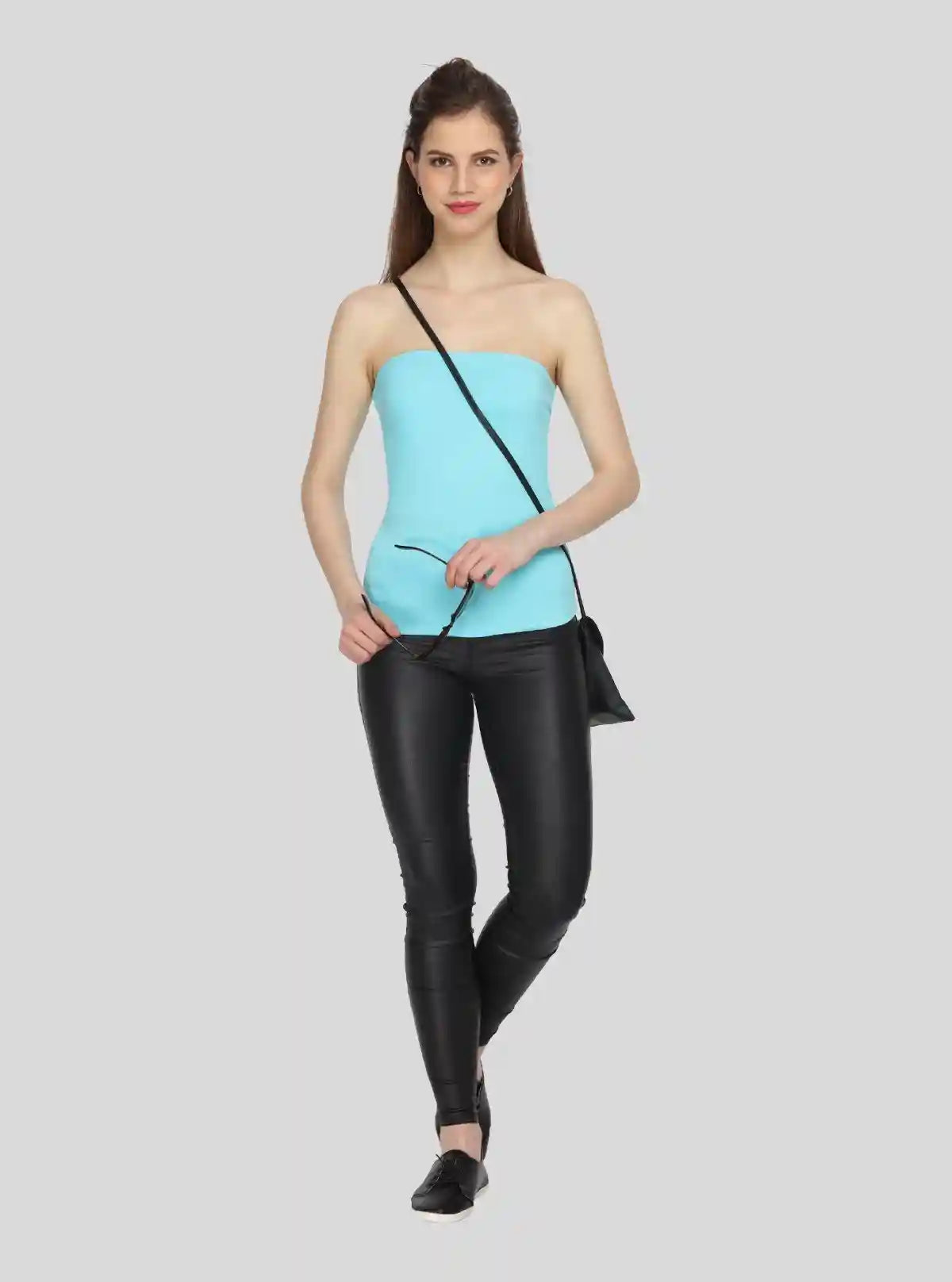 Women’s Turquoise Cotton Elastane Tube Top – Stretch Fit & Summer Fresh | Buy Online at  Boer and Fitch