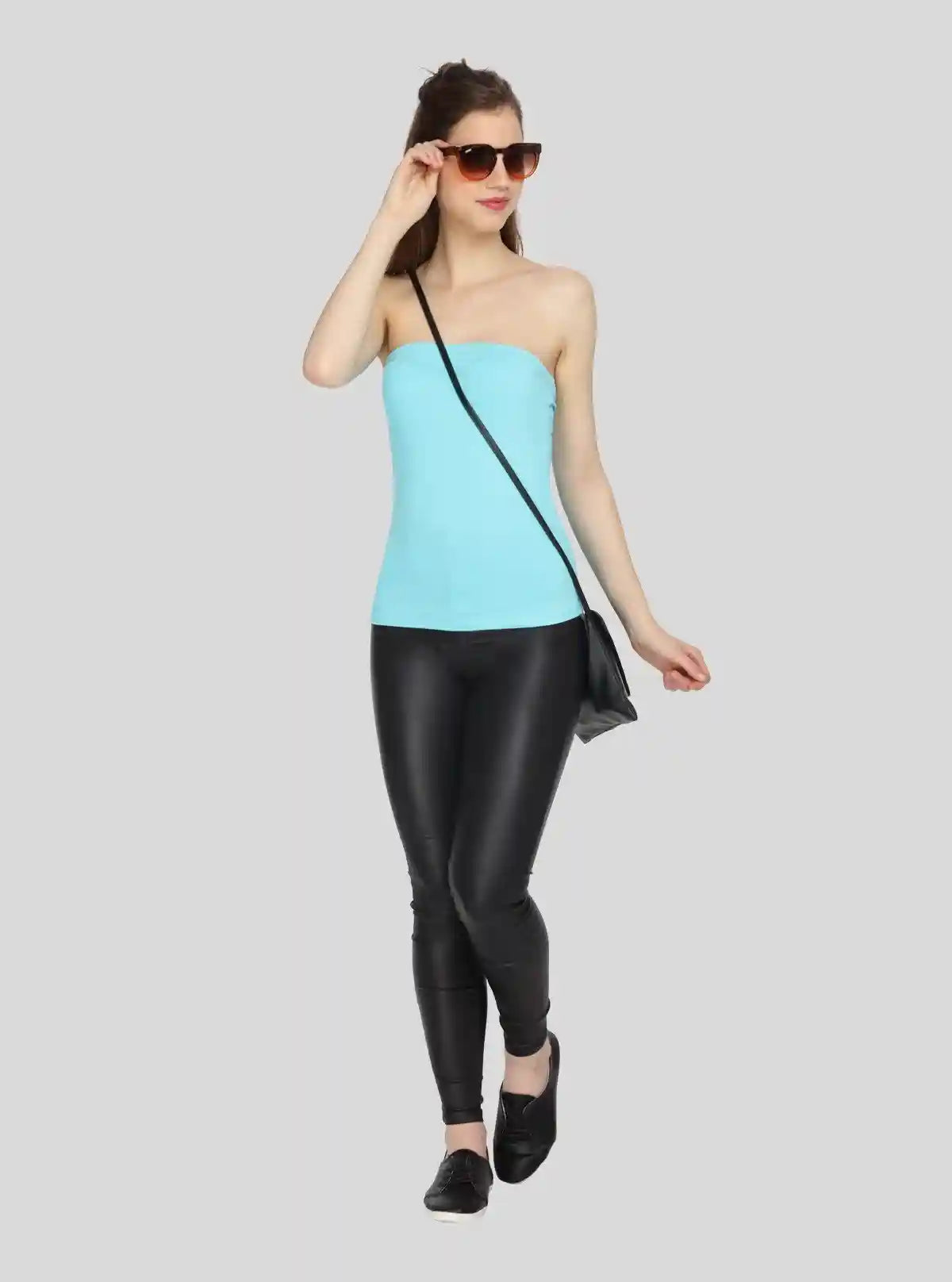 Women’s Turquoise Cotton Elastane Tube Top – Stretch Fit & Summer Fresh | Buy Online at  Boer and Fitch